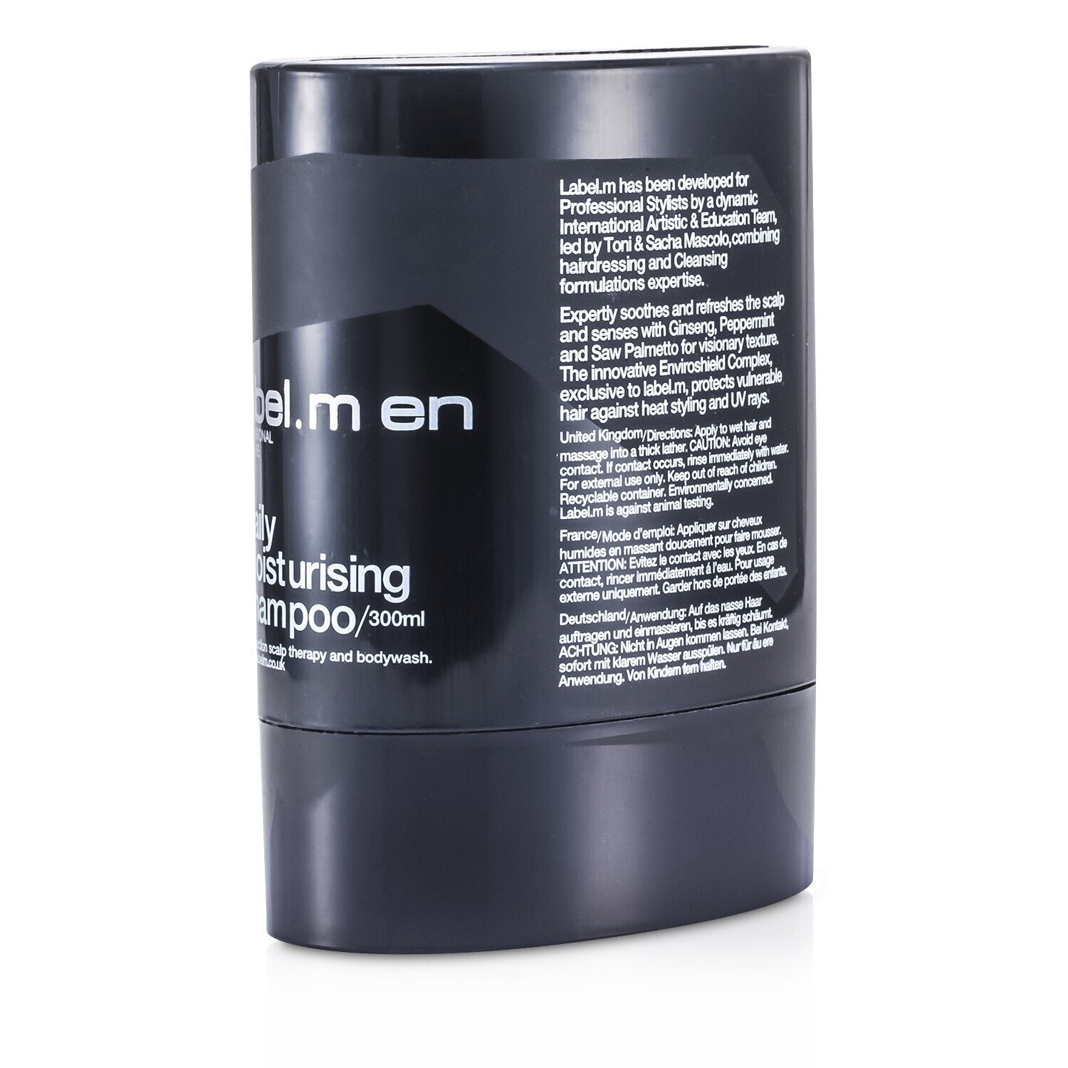 Label.M Men's Daily Moisturising Shampoo (Dual-Action Scalp Therapy and Bodywash) 300ml/10.1oz