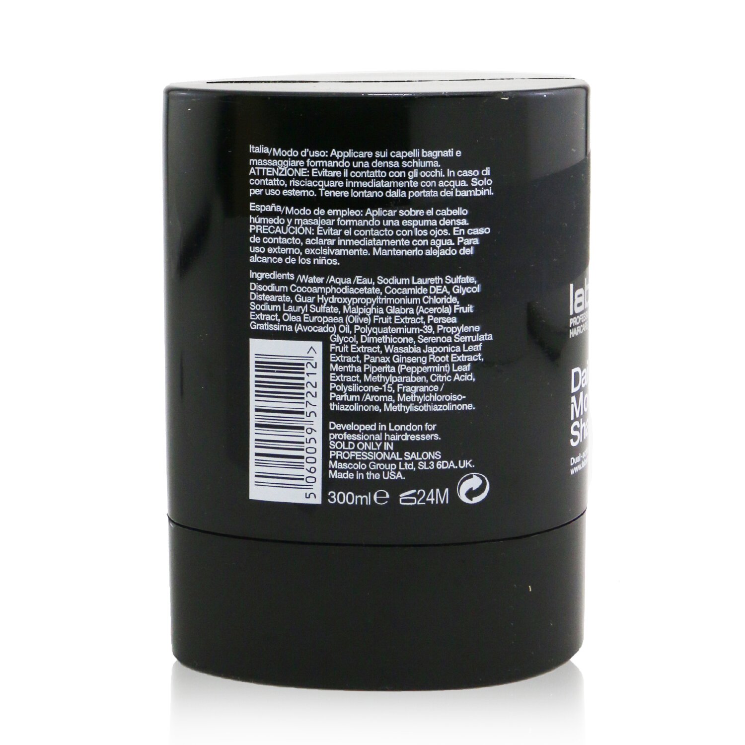 Label.M Men's Daily Moisturising Shampoo (Dual-Action Scalp Therapy and Bodywash) 300ml/10.1oz