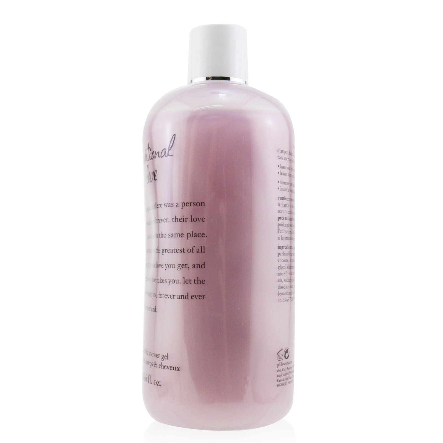 Philosophy Unconditional Love لشامبو, جل الدش والإستحمام 480ml/16oz