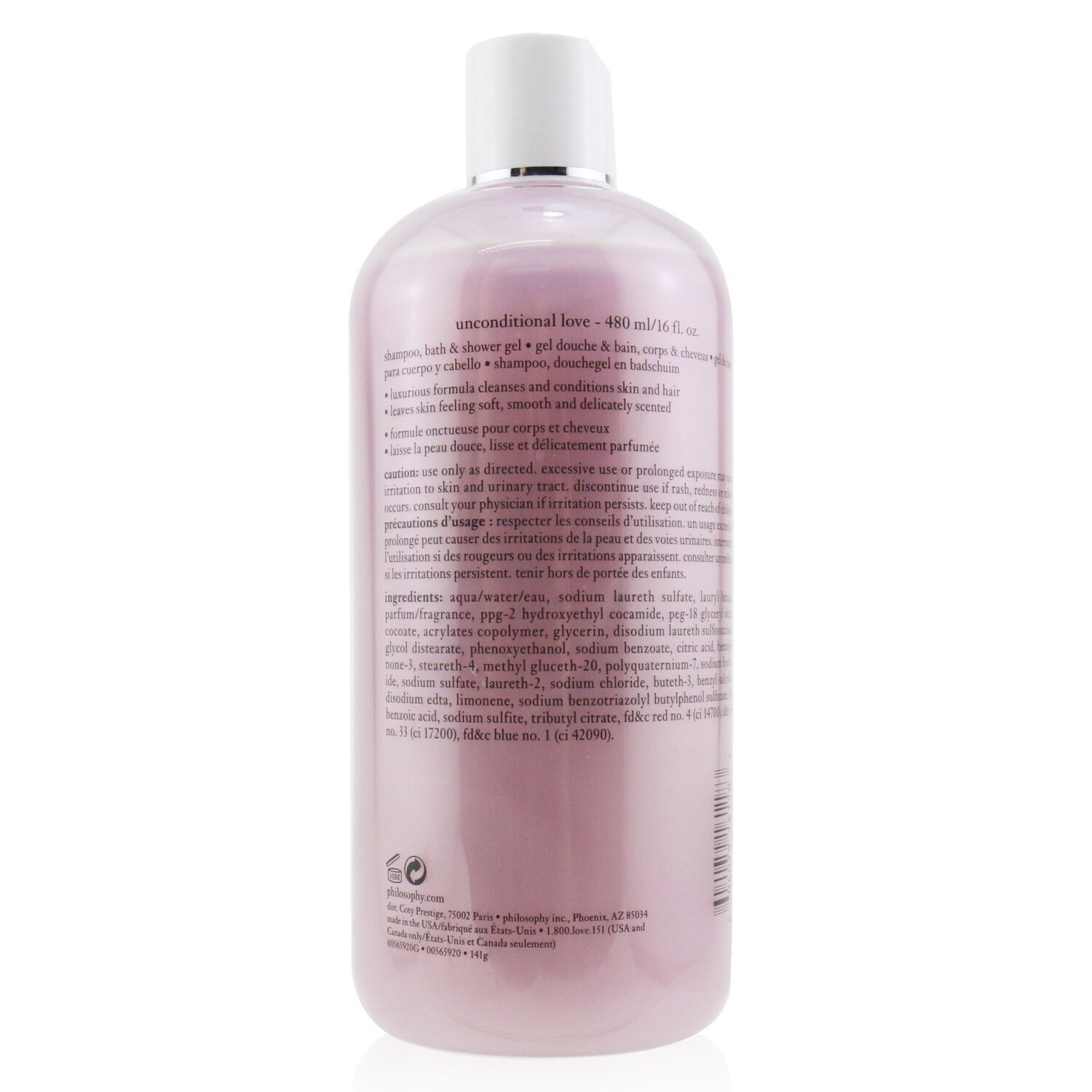 Philosophy Unconditional Love Shampoo, Bath & Shower Gel 480ml/16oz