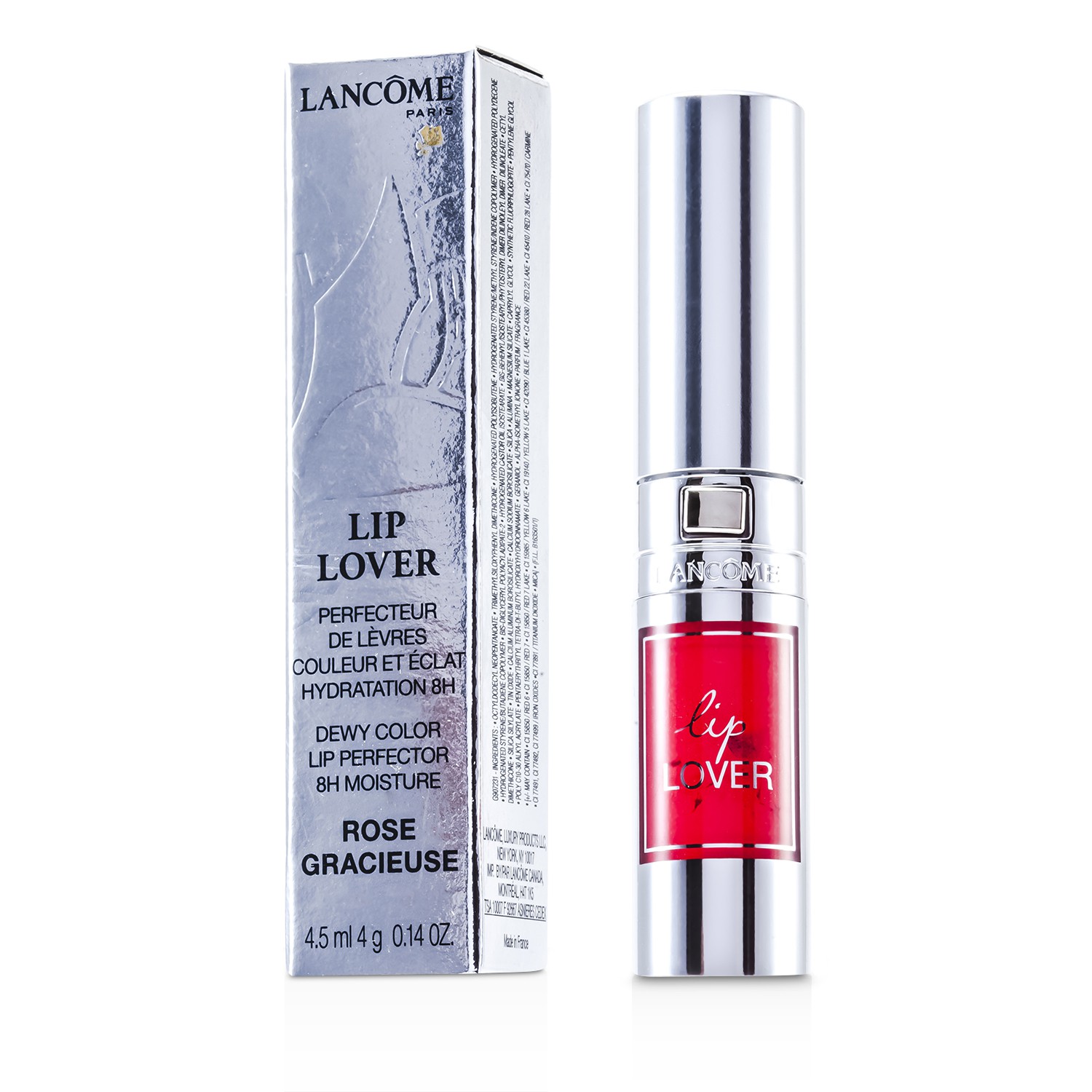 Lancome Lip Lover Hydratačný a zjemňujúci lesklý rúž – 353 Rose Gracieuse 4.5ml/0.14oz