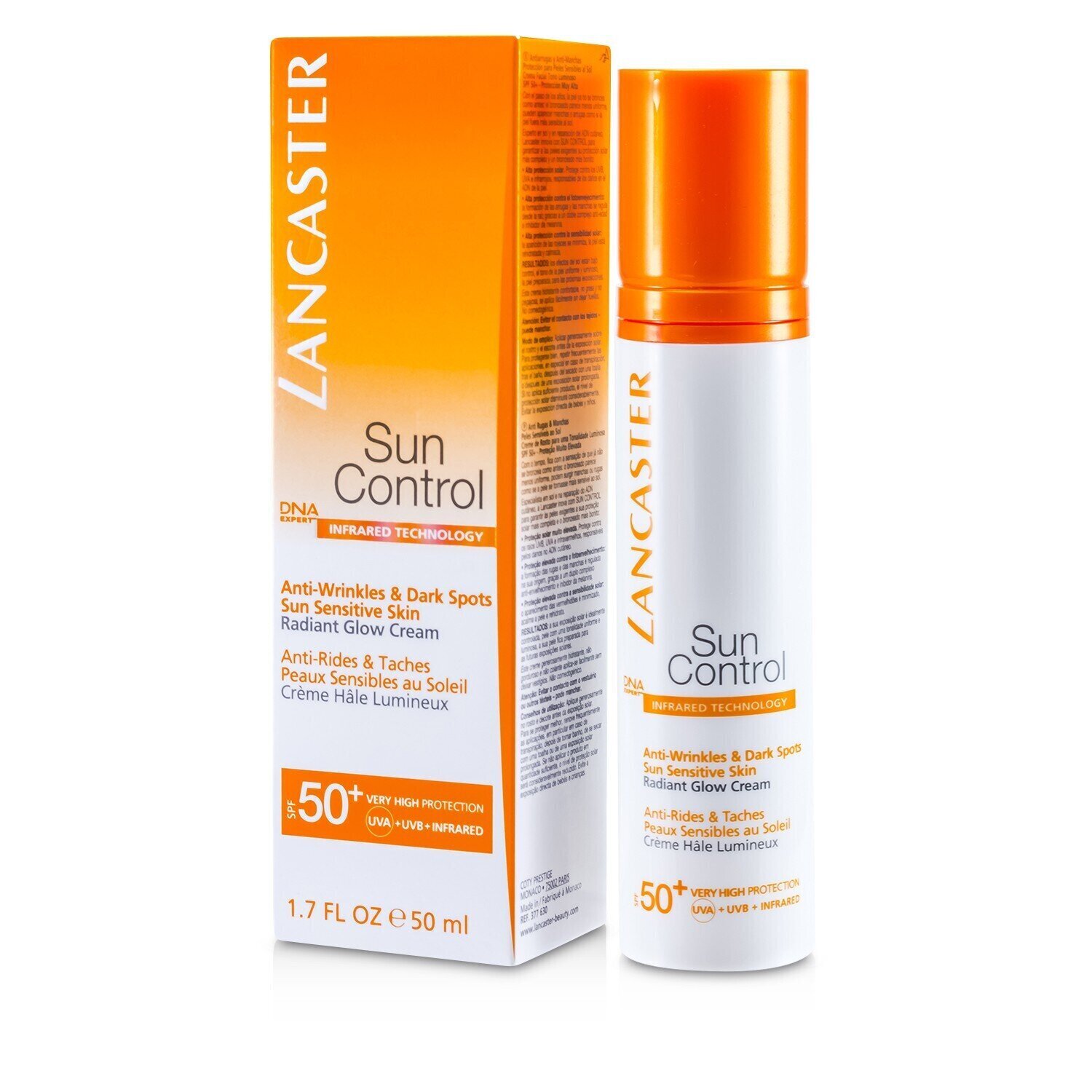 Lancaster Krem na dzień z ochronnym filtrem Sun Control Face Radiant Glow Cream SPF 50+ 50ml/1.7oz