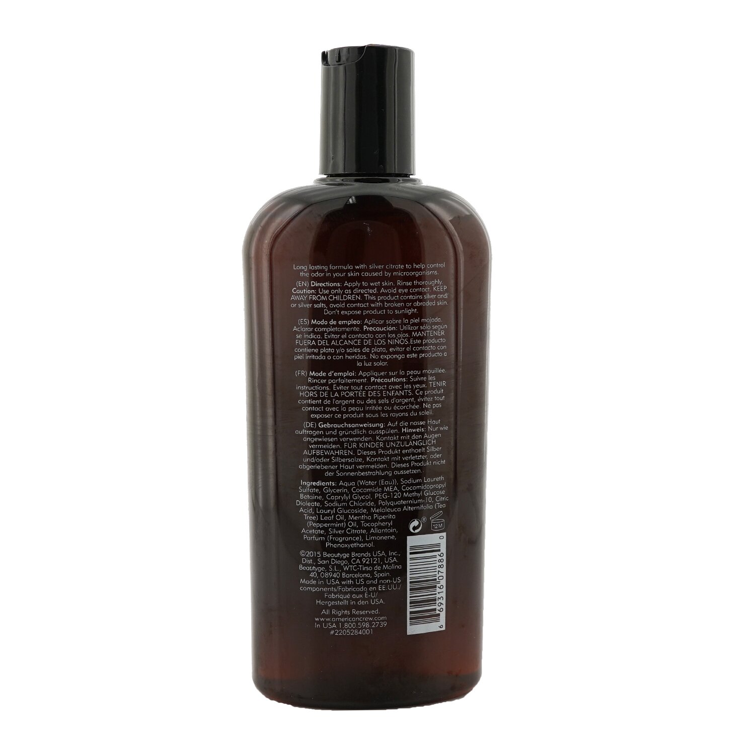 American Crew 24-Hour Jabón Corporal Desodorante 450ml/15.2oz