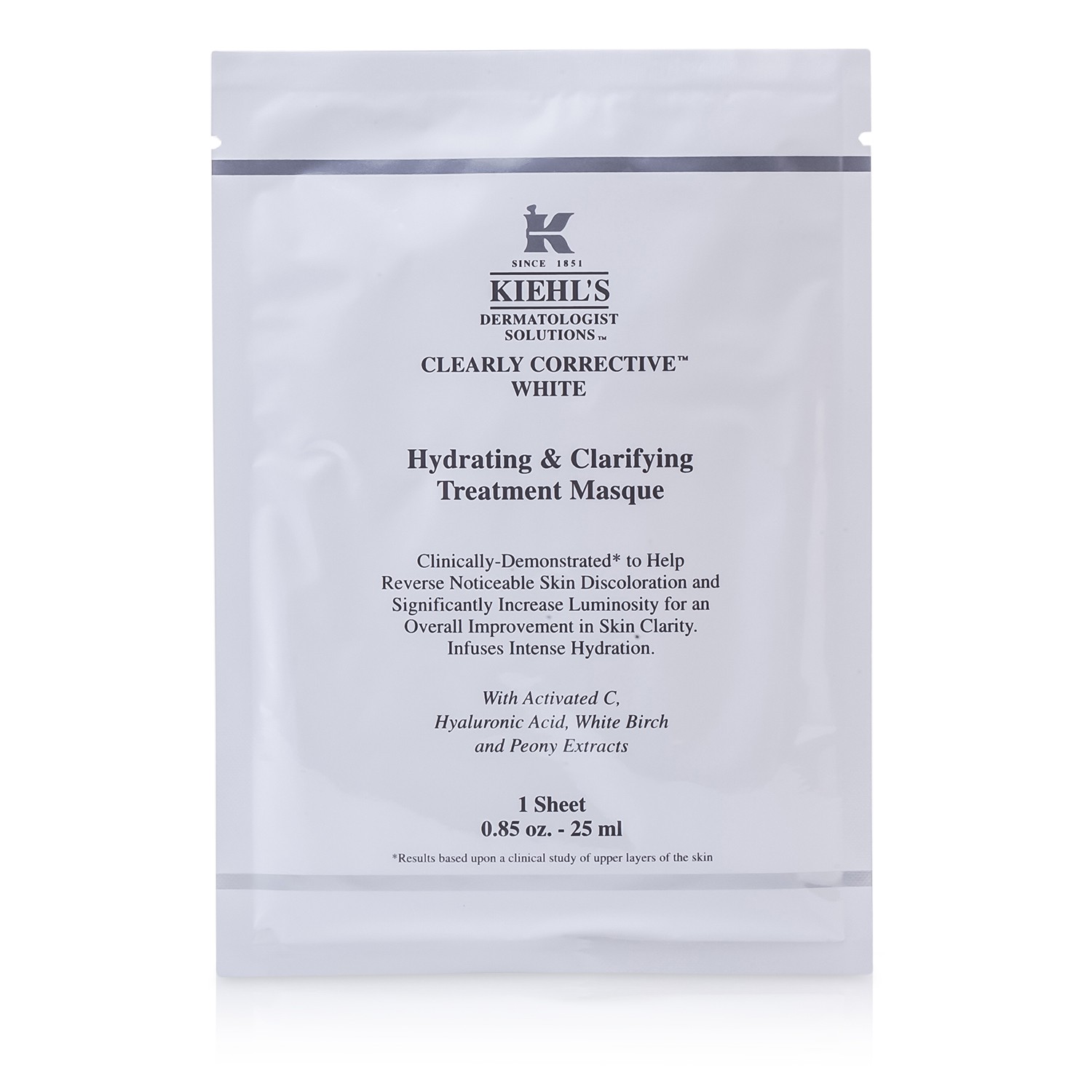 Kiehl's Clearly Corrective White Hydrating & Clarifying Treatment Masque (6 Sheets) 6x25ml/0.85oz