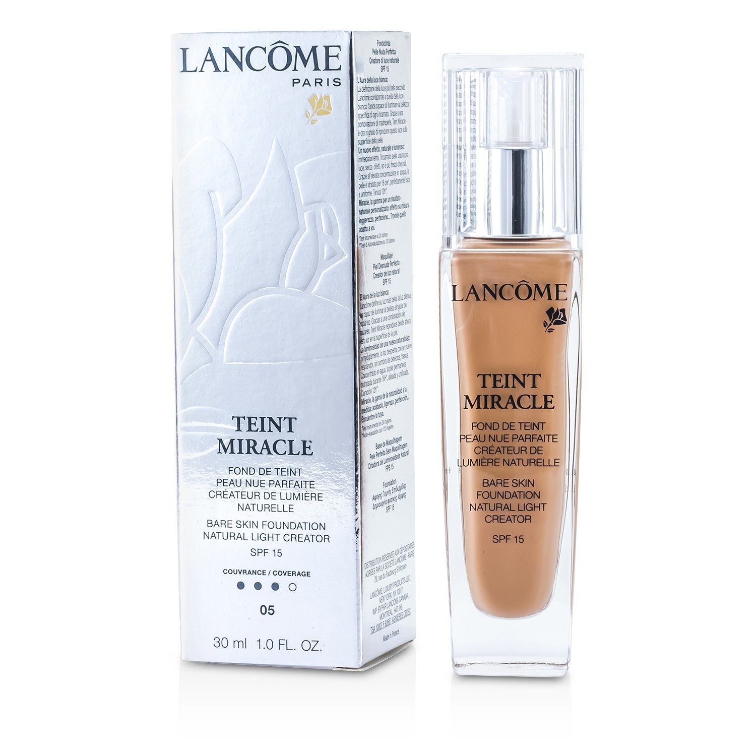 Lancome Teint Miracle Bare Skin Foundation Natural Light Creator SPF 15 30ml/1oz