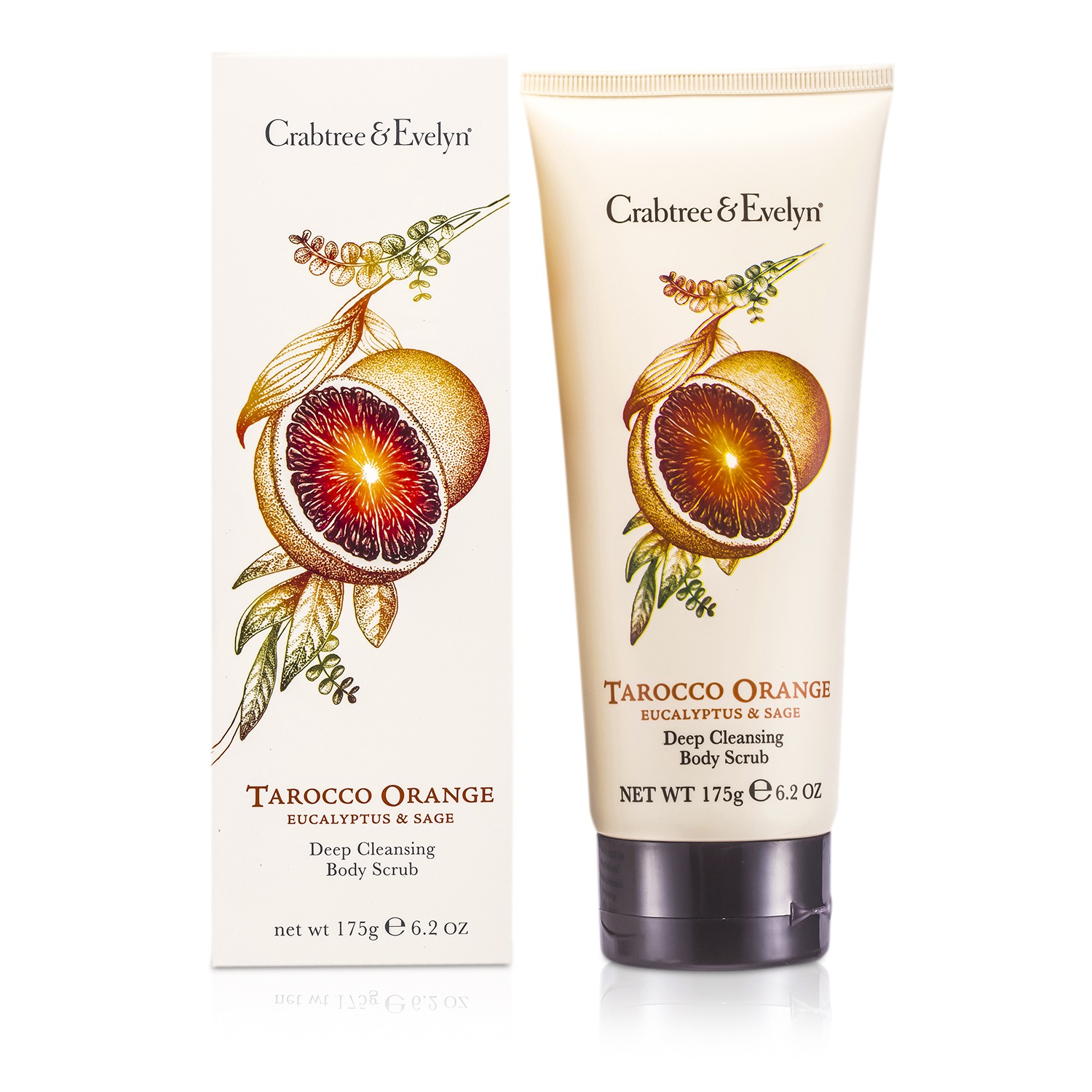 Crabtree & Evelyn Tarocco Orange, Eucalyptus & Sage Deep Cleansing Body Scrub 175g/6.2oz