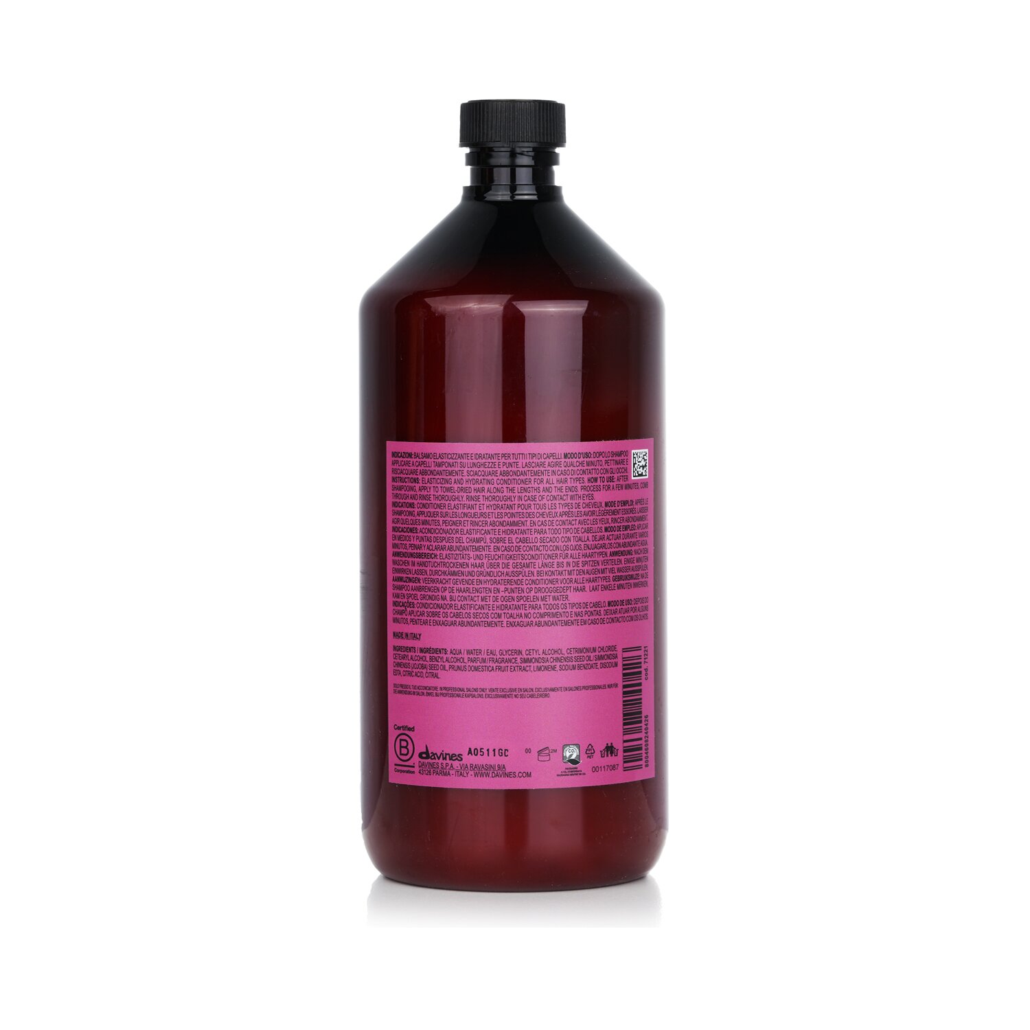 Davines Condicionador Natural Tech Replumping (Todos Tipos De Cabelos) 1000ml/33.8oz