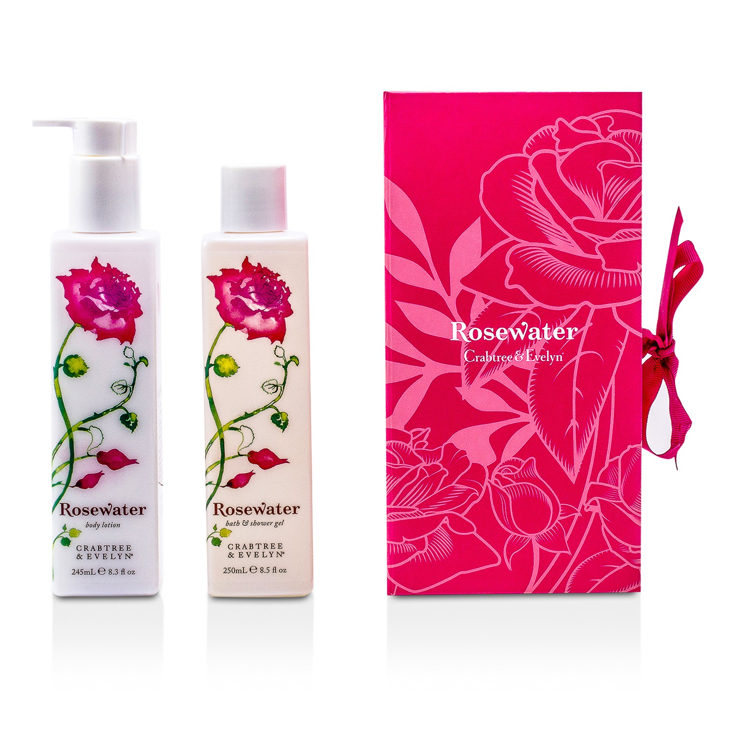 Crabtree & Evelyn Zestaw Rosewater Perfect Pair: Bath & Shower Gel 250ml + Body Lotion 245ml 2pcs