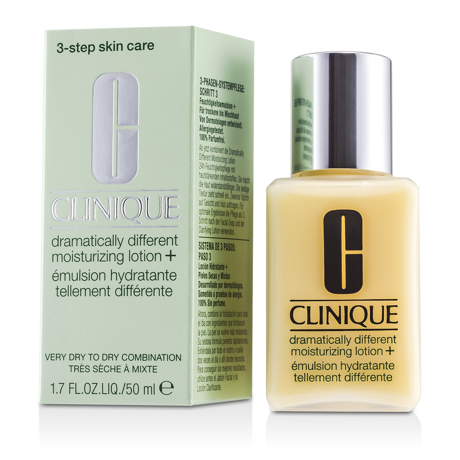 Clinique โลชั่นมอยซ์เจอไรเซอร์ Dramatically Different + (ผิวแห้งมากถึงผิวแห้งผสม; ขวด) 50ml/1.7oz