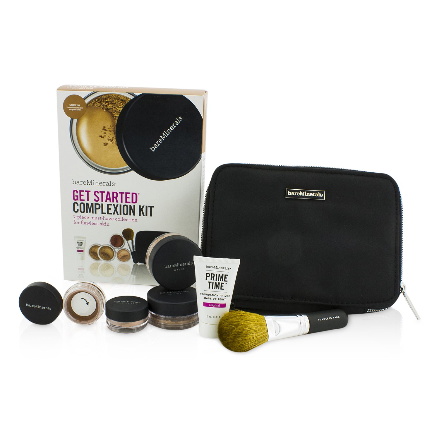 BareMinerals BareMinerals Get Started Complexion Kit For Flawless Skin 6pcs+1clutch