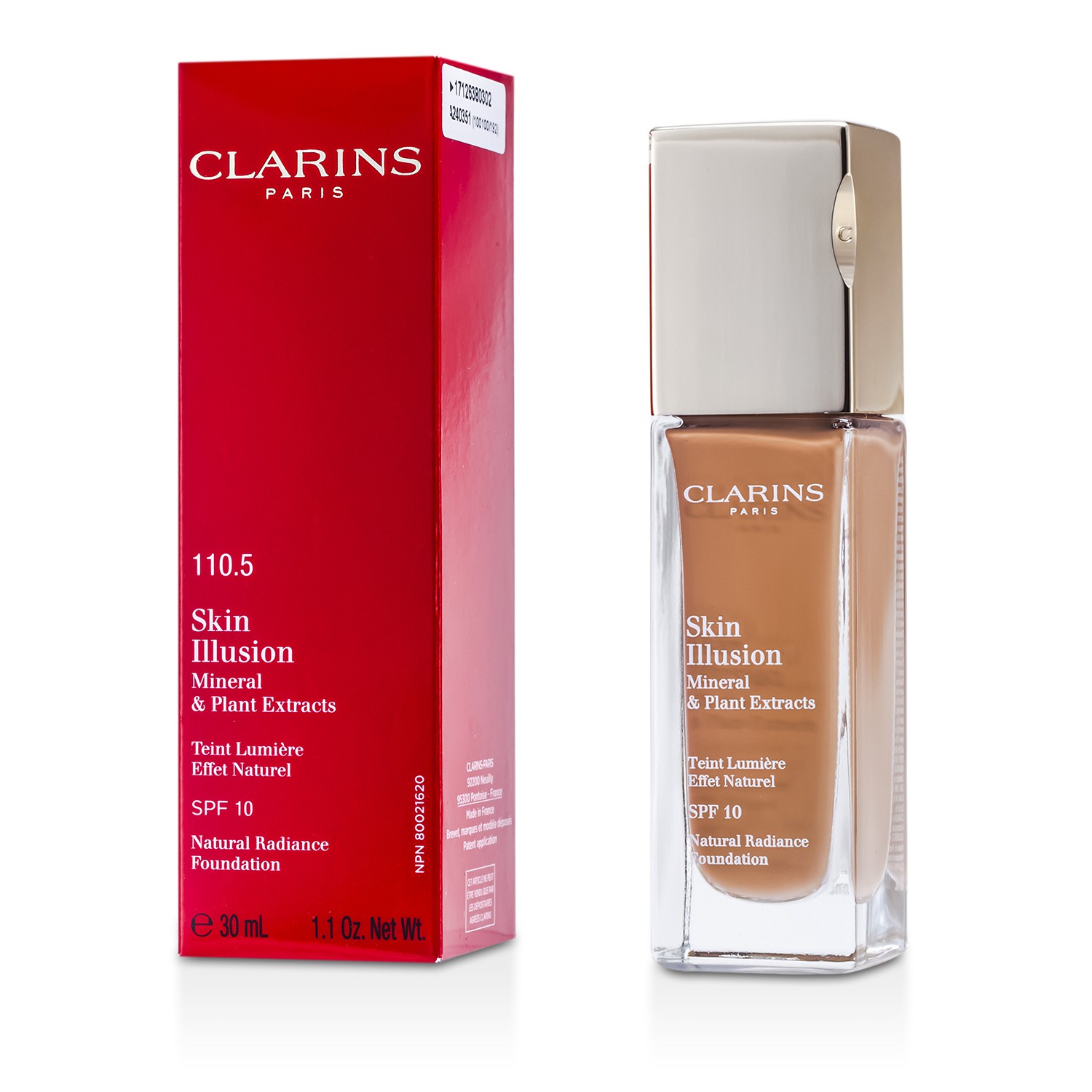 Clarins Skin Illusion Fond de Ten Strălucire Naturală SPF 10 30ml/1.1oz