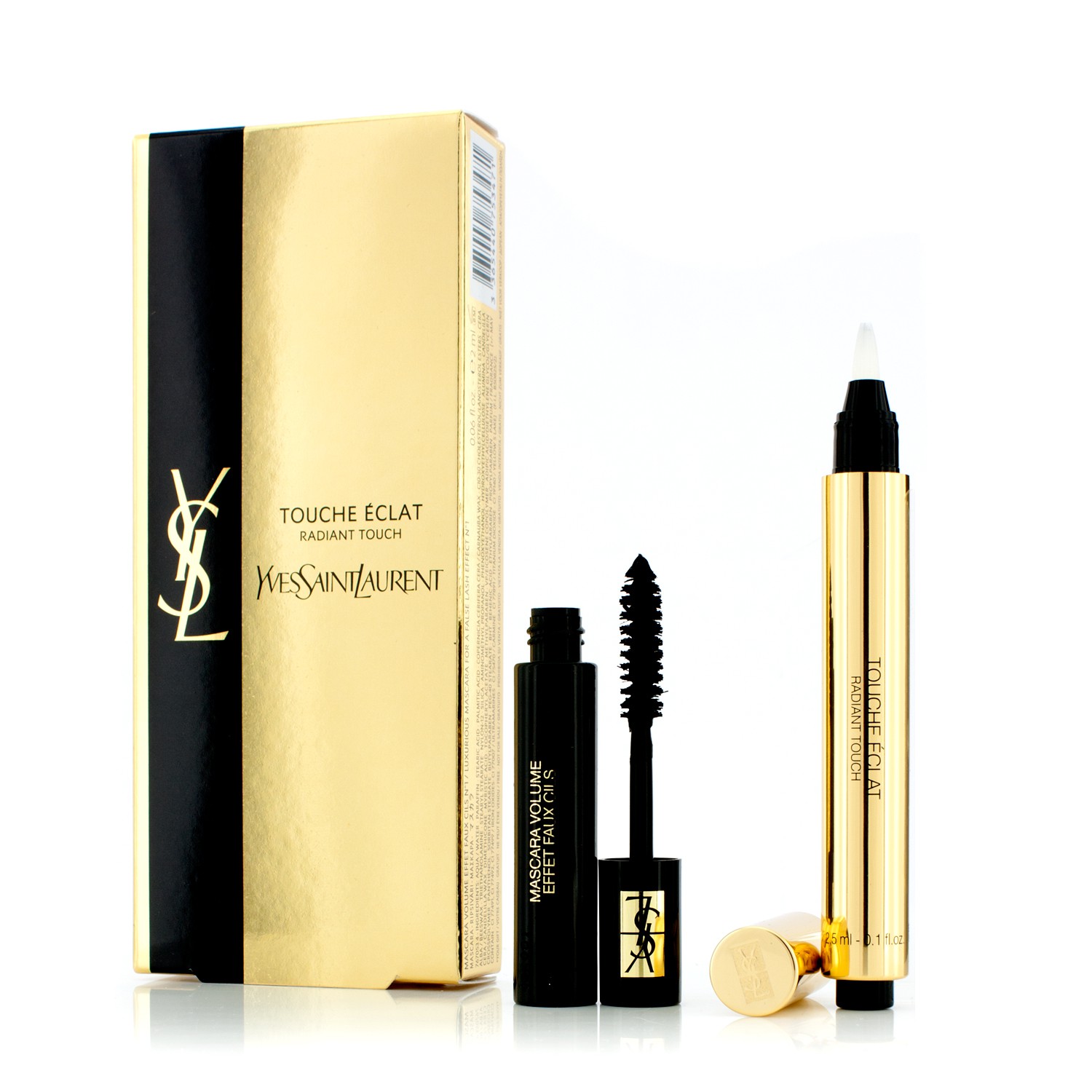 Yves Saint Laurent Set Toque Radiante/ Touche Eclat (1x Toque Radiante, 1x Mini Máscara Lujosa) 2pcs