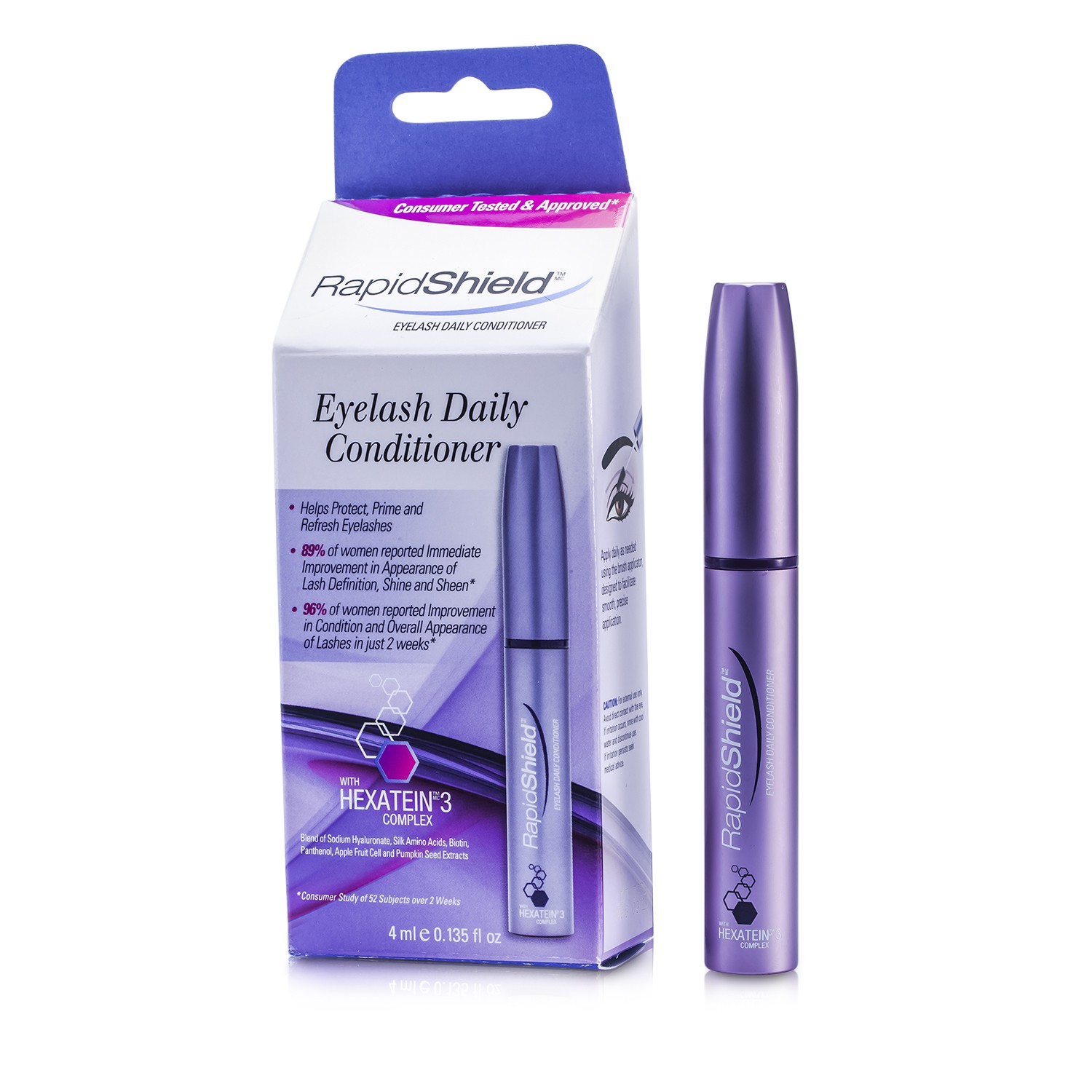 RapidLash RapidShield بلسم يومي للرموش (مع مركب هيكساتين 3) 4ml/0.135oz