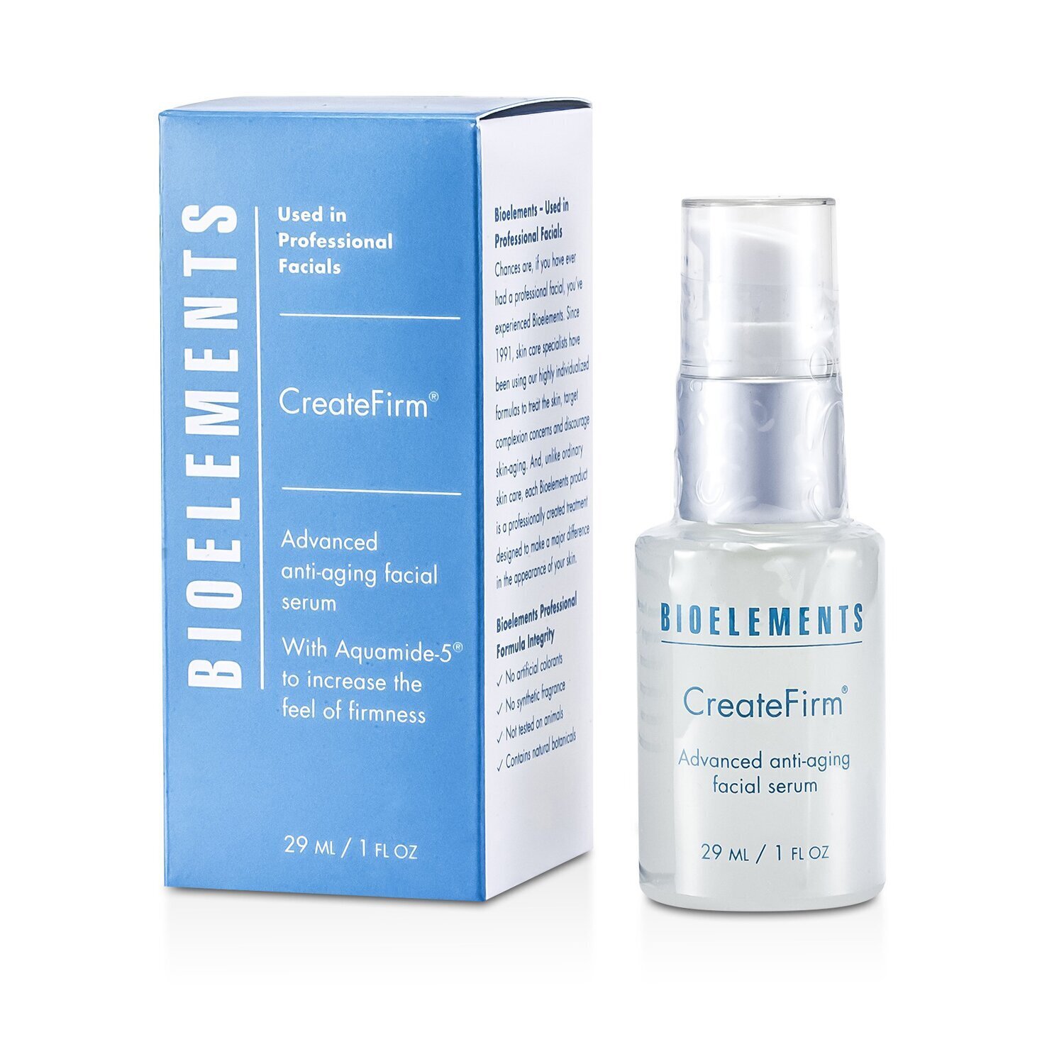 Bioelements CreateFirm - Advanced Anti-Aging Facial Serum - Serum Anti Penuaan Wajah (Untuk Kulit Sangat Kering, Kering, Kombinasi, Berminyak, Produk Salon) 29ml/1oz