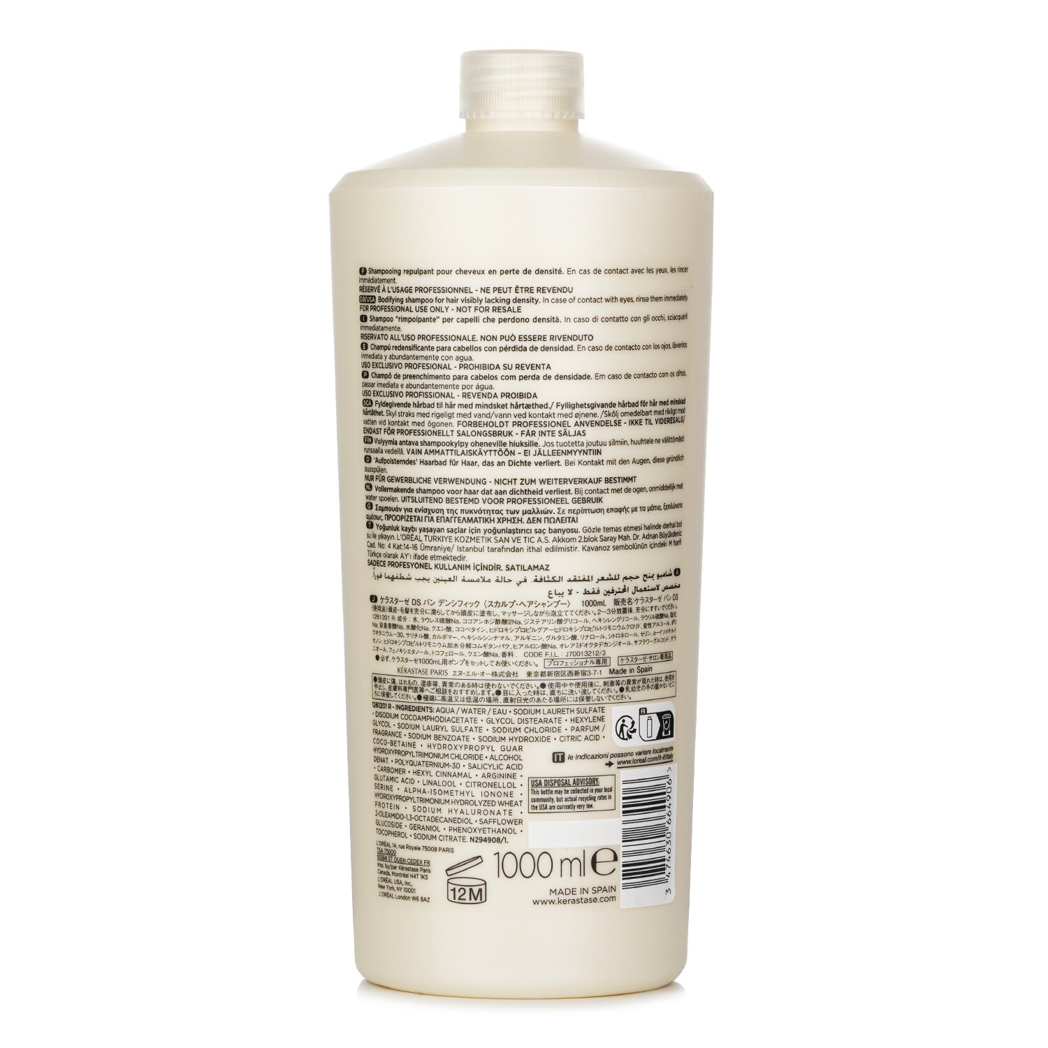 Kerastase Szampon do włosów Densifique Bain Densite Bodifying Shampoo (włosy bez widocznej gęstości) 1000ml/34oz