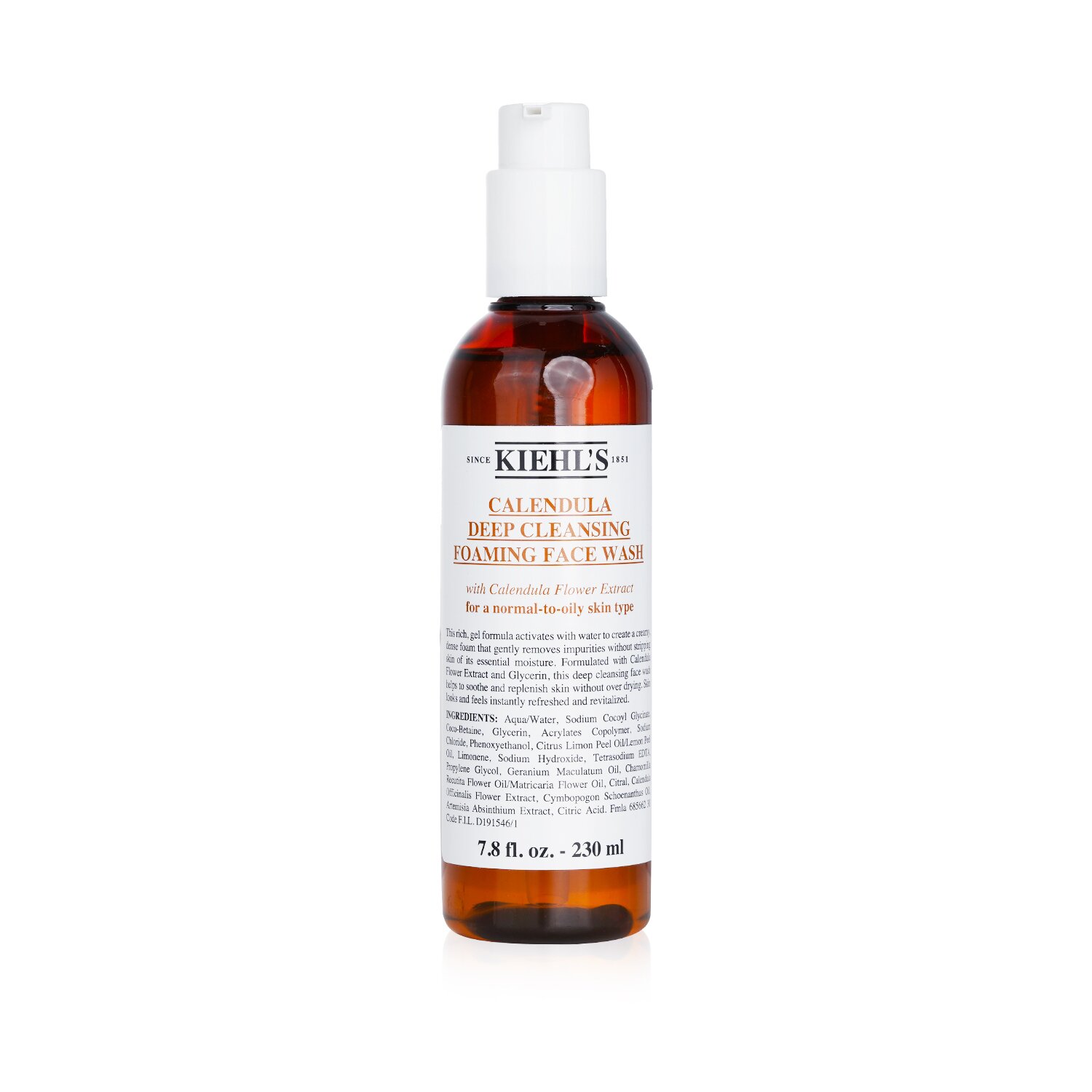 Kiehl's Calendula Deep Cleansing Foaming Face Wash - Pembersih Wajah 230ml/7.8oz