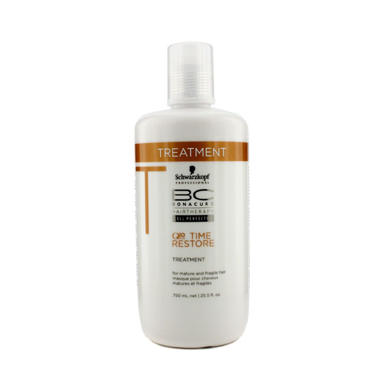 Schwarzkopf Regenerační péče BC Time Restore Q10 Plus Treatment - pro zralé a křehké vlasy 750ml/25.5oz