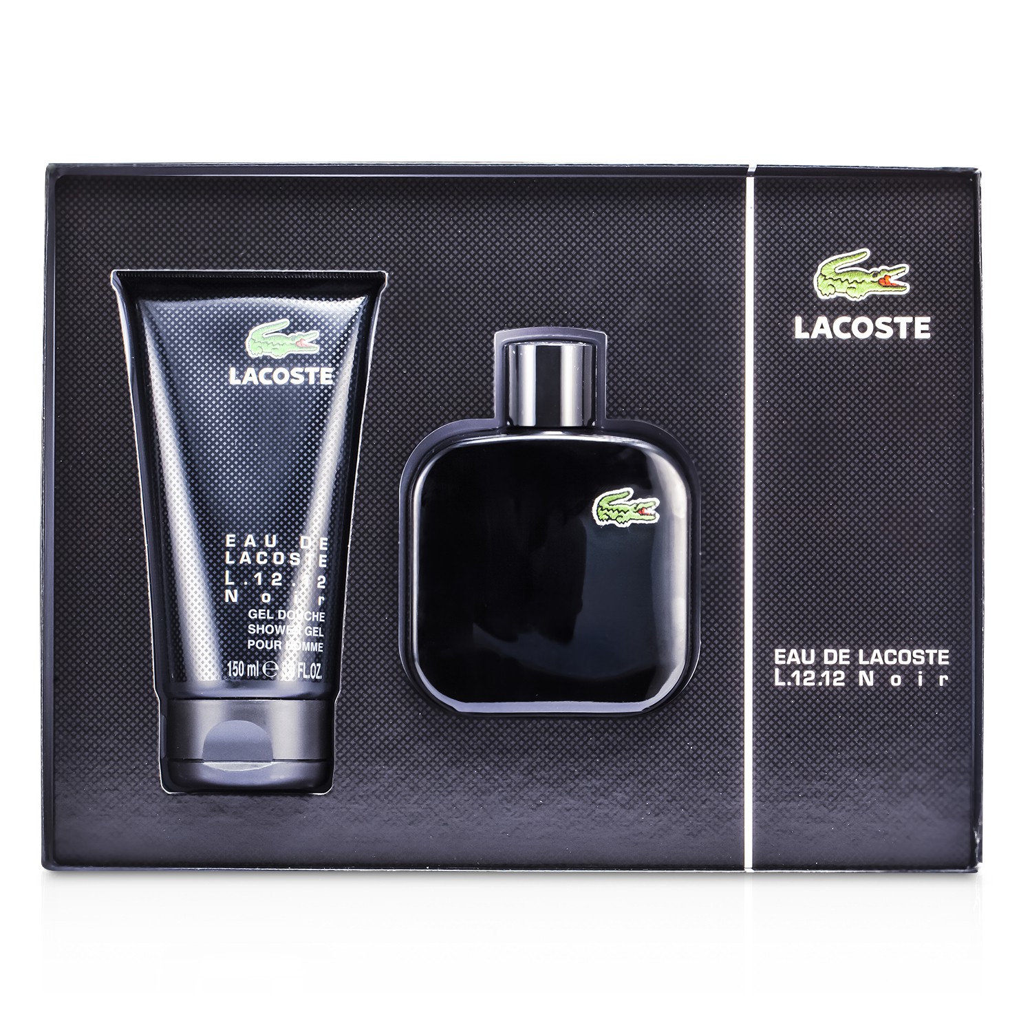 Lacoste Bộ Eau De Lacoste L.12.12 Noir: Eau De Toilette Spray 100ml/3.3oz + Gel Tắm 150ml/5oz 2pcs