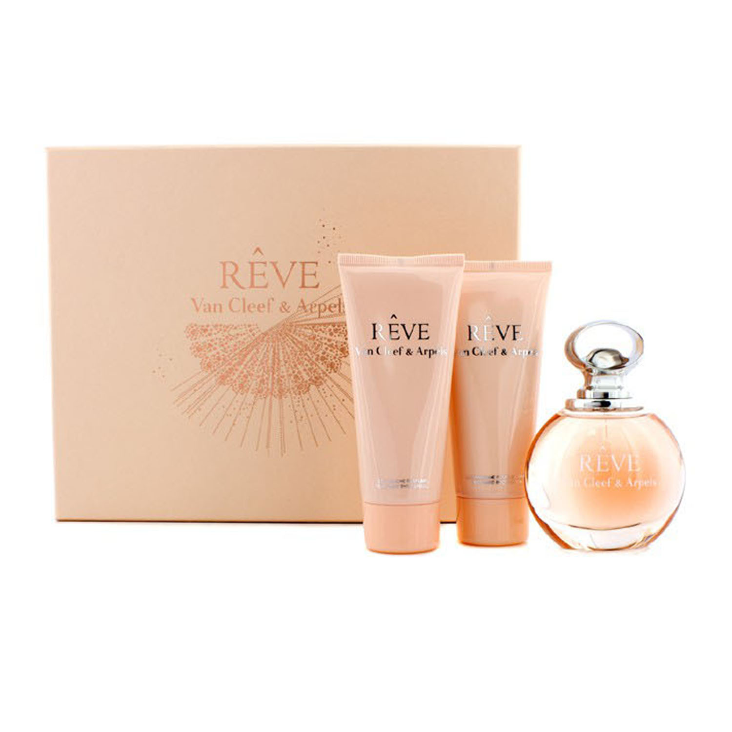 Van Cleef & Arpels Reve Coffret: Eau De Parfum Spray 100ml/3.3oz + Loción Corporal 100ml/3.3oz + Gel de Ducha 100ml/3.3oz 3pcs