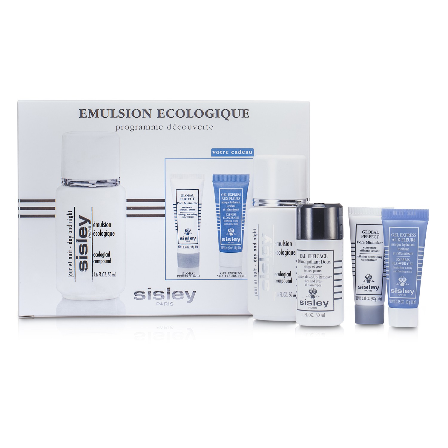 Sisley Ecological Compound Discovery Kit:Ecological Compound Day & Night 50ml, Global Perfect 10ml, Express Flower Gel 10ml... 4pcs