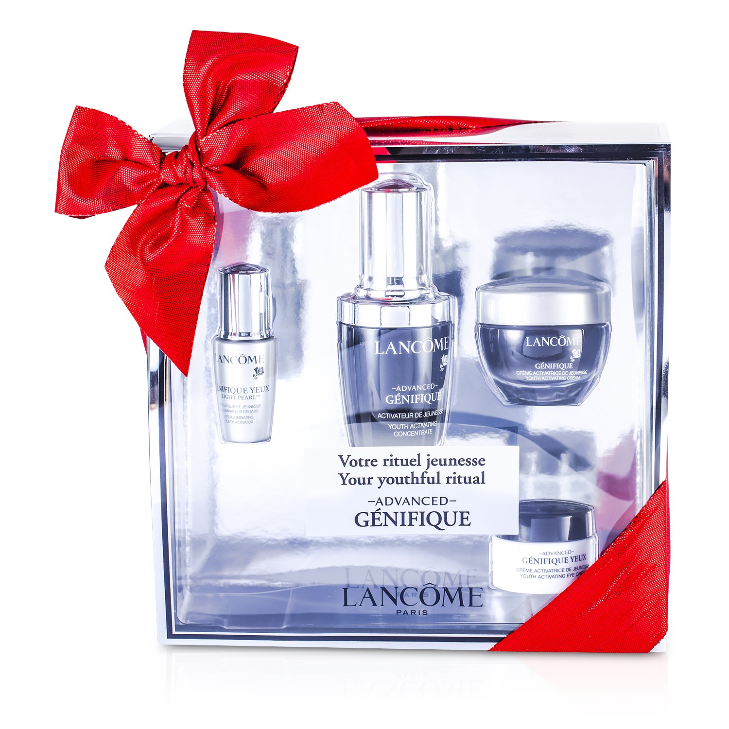 Lancome Set Advanced Genifique (Your Youthful Ritual): Concentrado 30ml + Crema 15ml + Yeux Light-Pearl 5ml + Crema de Ojos 5ml 4pcs