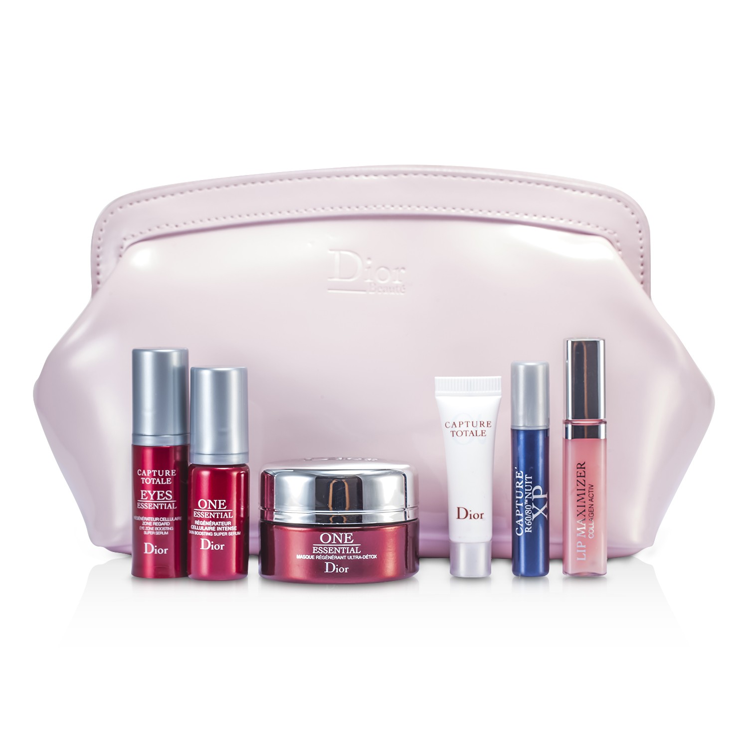 Christian Dior Capture Totale Set: Treatment Mask + Super Serum + Eyes Essential + Lip Maximizer #001 + Base + Recovery + Bag 6pcs+1bag