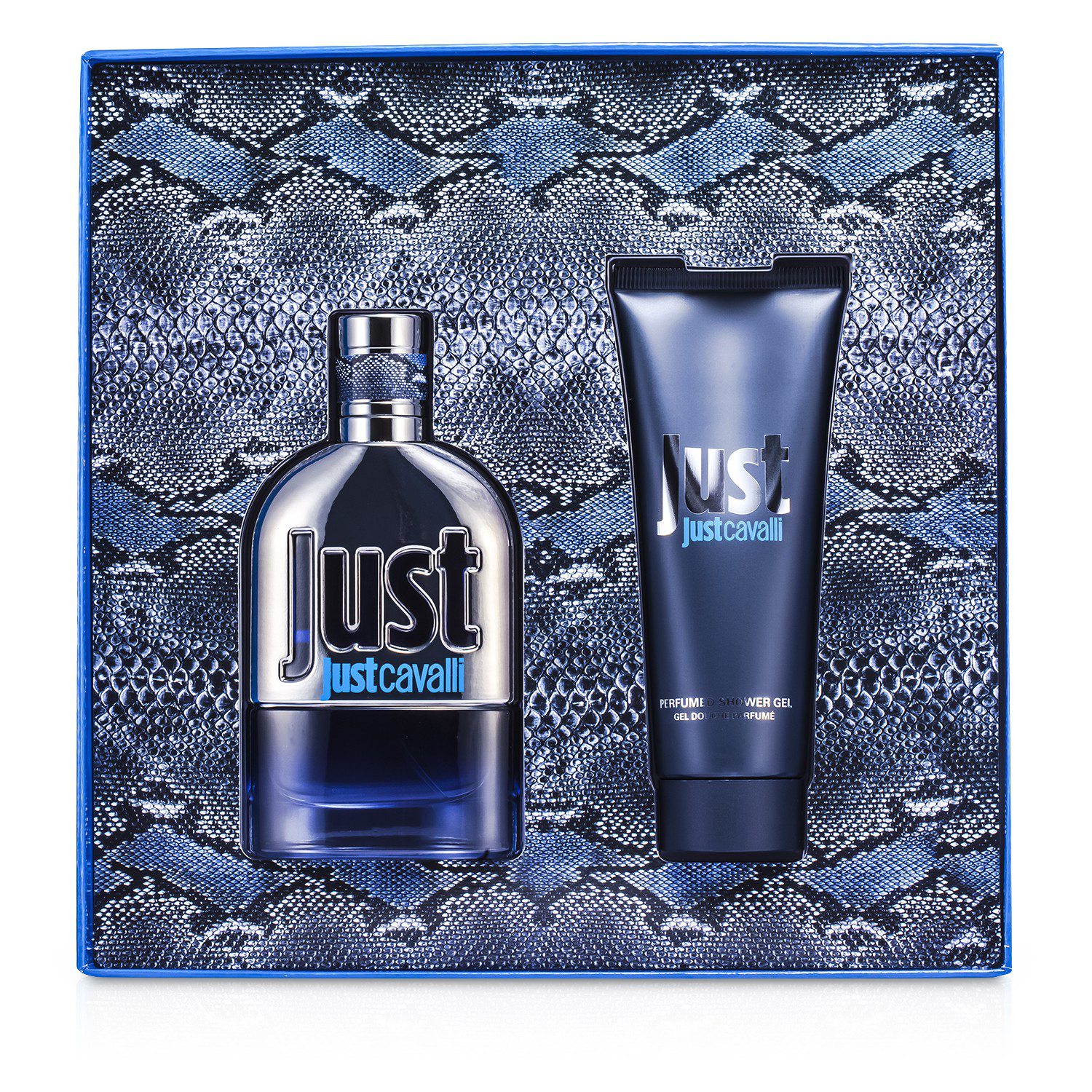 Roberto Cavalli Kazeta Just Cavalli Him (nové balení): toaletní voda s rozprašovačem 50ml/1.7oz + sprchový gel 75ml/2.5oz 2pcs