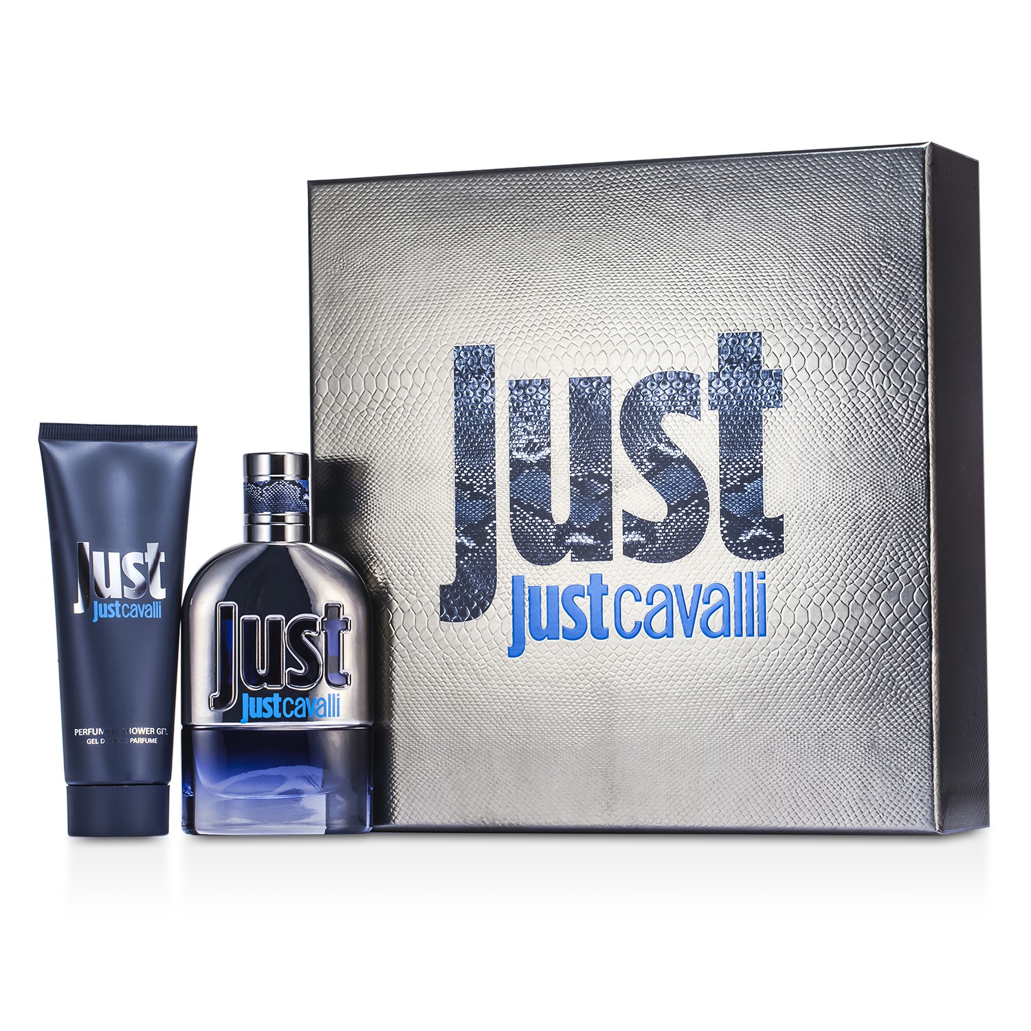 Roberto Cavalli ชุด Just Cavalli Him (แพ็คเกจใหม่) Coffret: สเปรย์น้ำหอม EDT 50ml/1.7oz + เจลอาบน้ำ 75ml/2.5oz 2ชิ้น