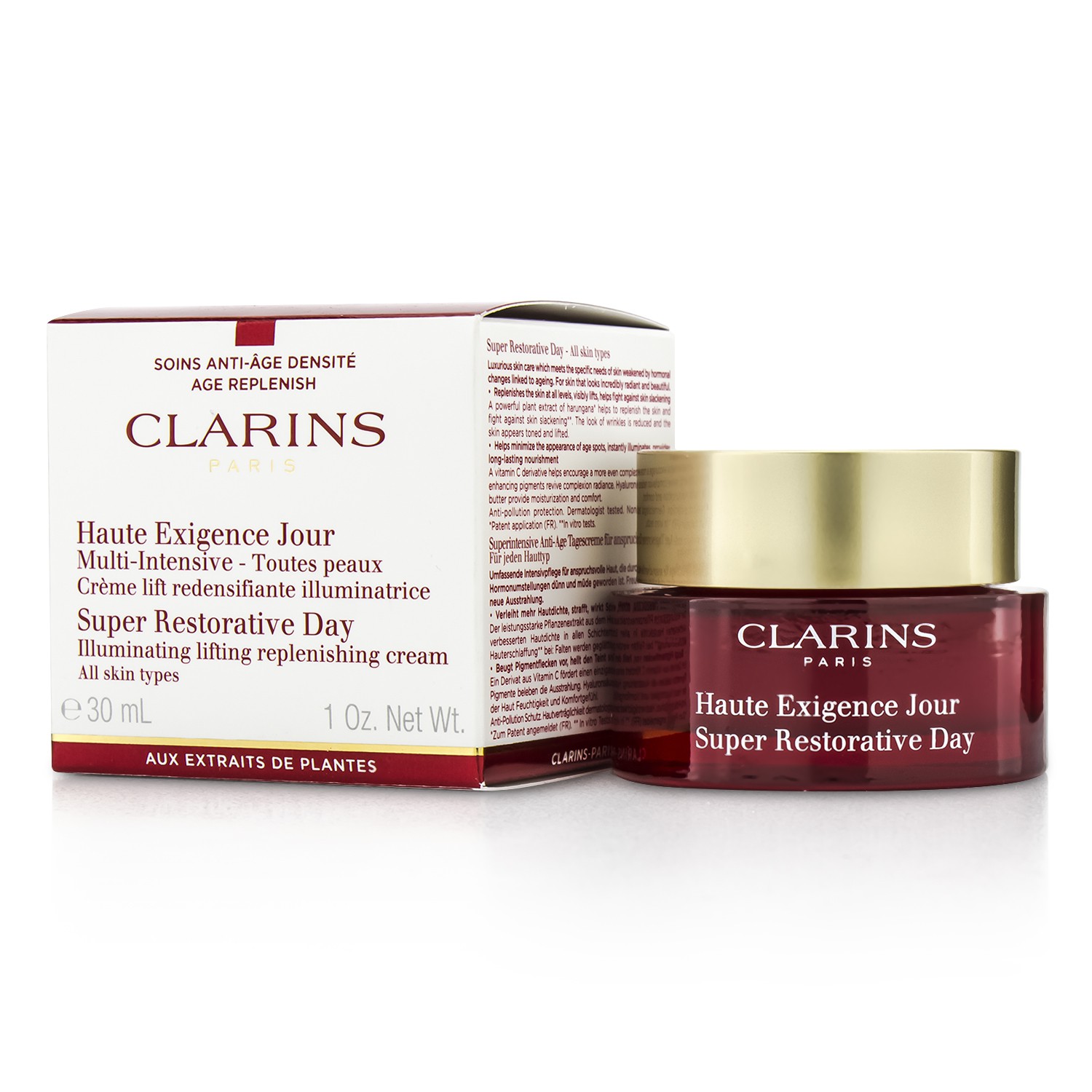 Clarins Super Restorative Day Illuminating Lifting Replenishing Cream - All Skin Types 30ml/1oz