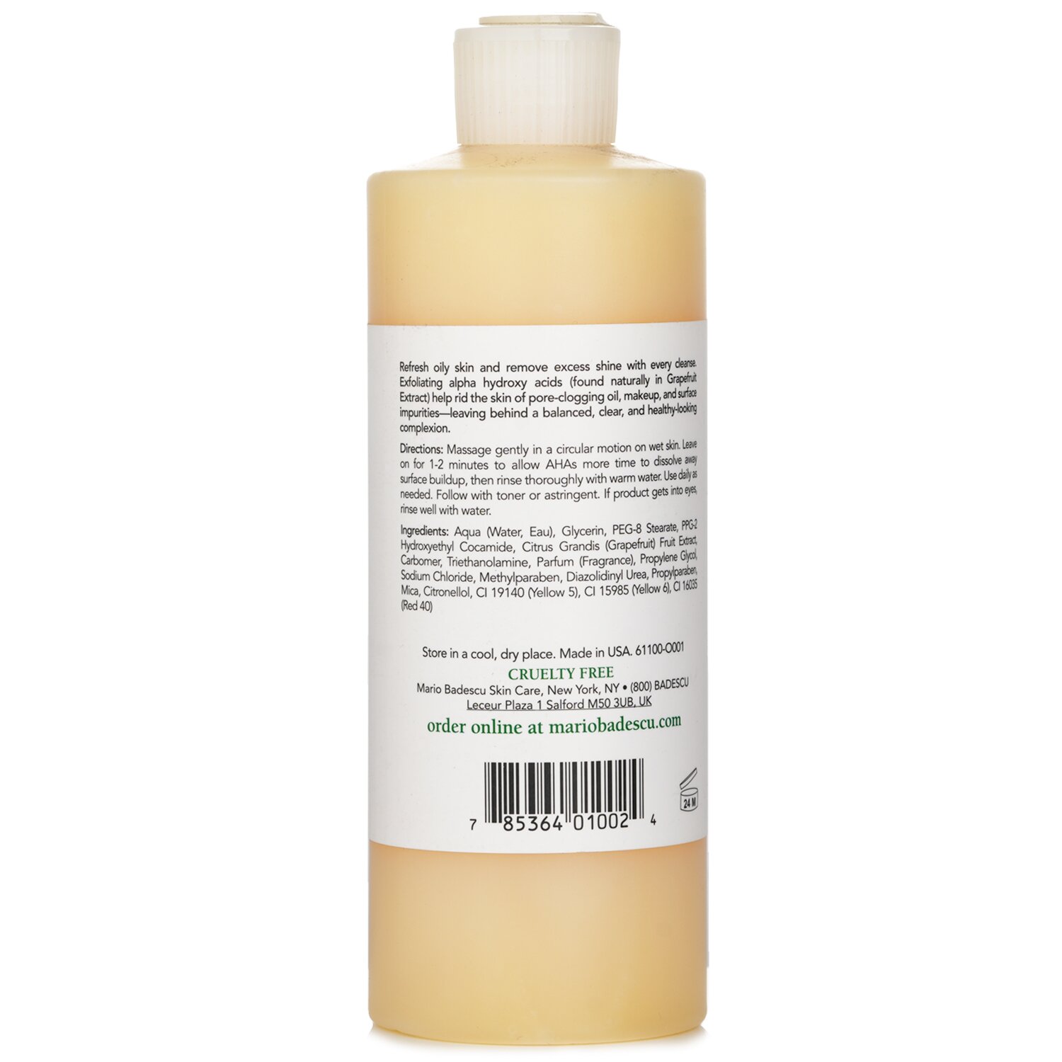 Mario Badescu 翠妍  植物面部啫哩 - 適合混合性/油性肌膚 472ml/16oz