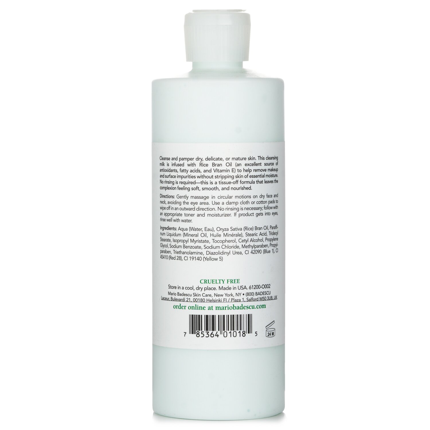 Mario Badescu Čisticí pleťové mléko karafiát a rýžový olej Cleansing Milk With Carnation & Rice Oil 01018 472ml/16oz