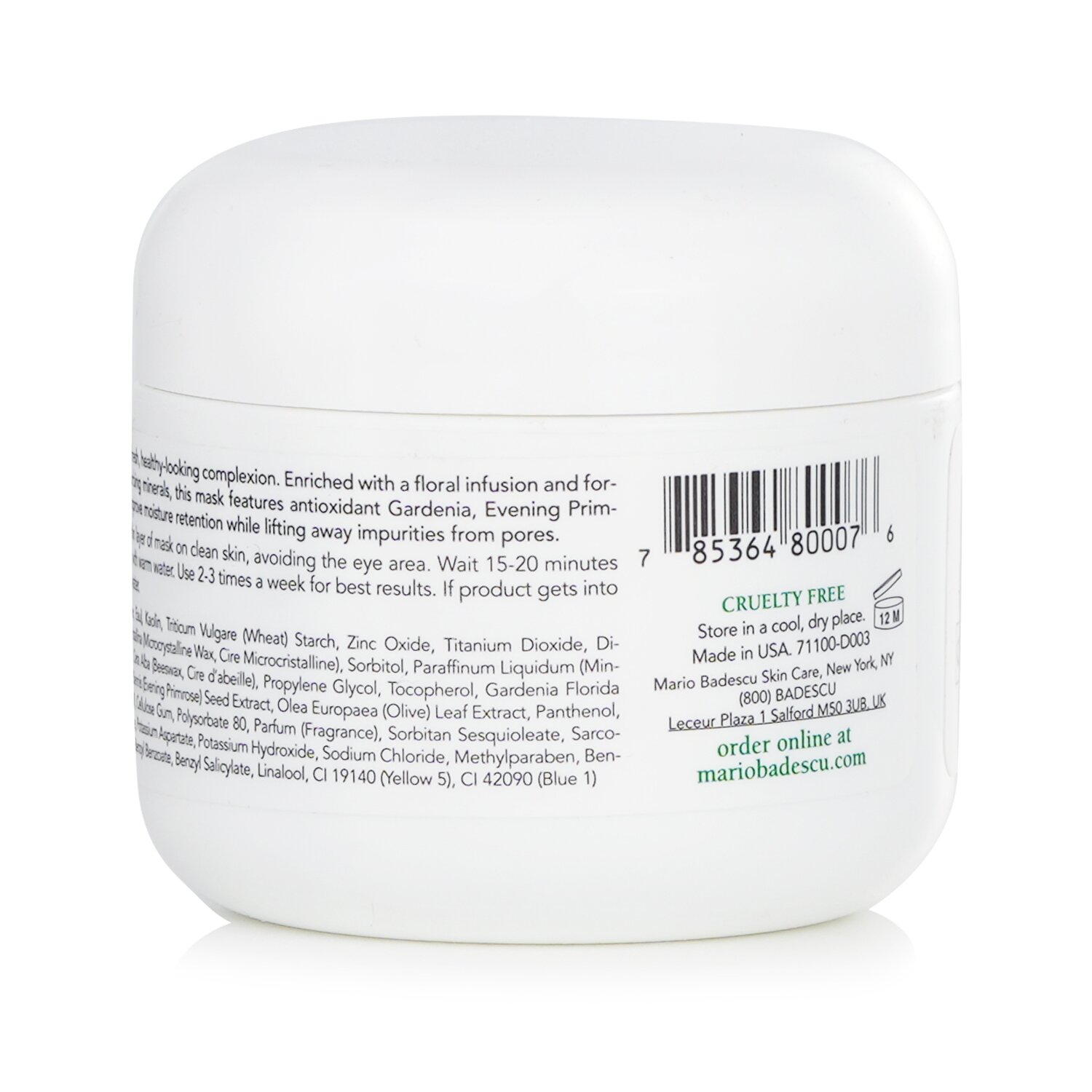 Mario Badescu Tonizująca maseczka do twarzy Flower & Tonic Mask 59ml/2oz