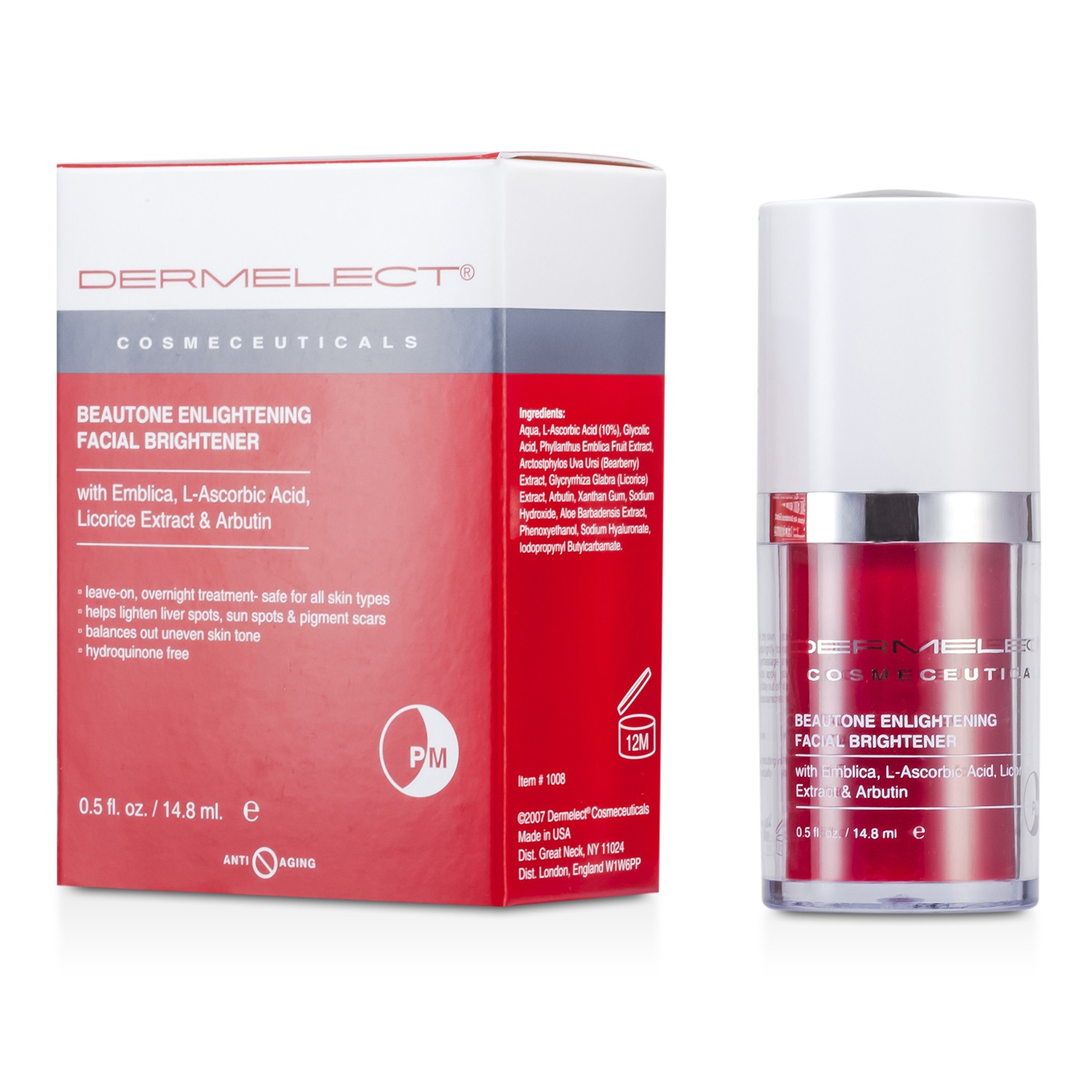 Dermelect Beautone Enlightening Suero Facial Iluminante 14.8ml/0.5oz