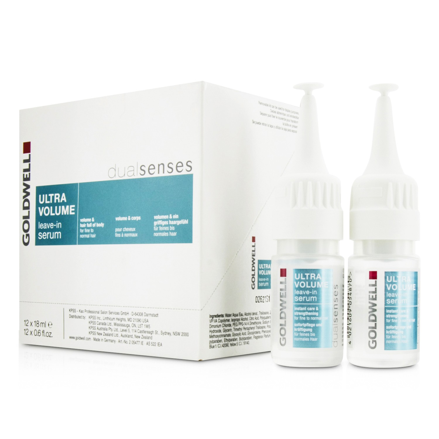 Goldwell Dual Senses Ultra Volume Leave-In Serum (For Fine to Normal Hair, Box Slightly Damaged) 12x18ml/0.6oz