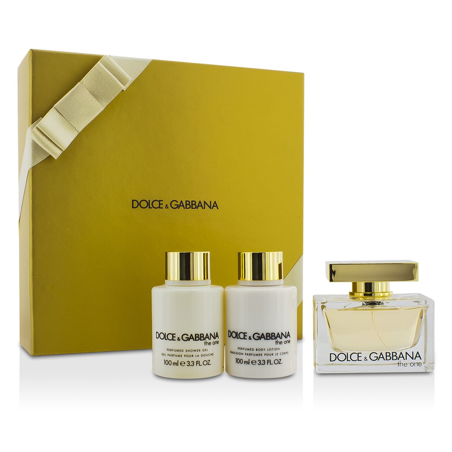 Dolce & Gabbana The One Coffret: Eau De Parfum Spray 75ml/2.5oz + Body Lotion 100ml/3.3oz + Shower Gel 100ml/3.3oz 3pcs