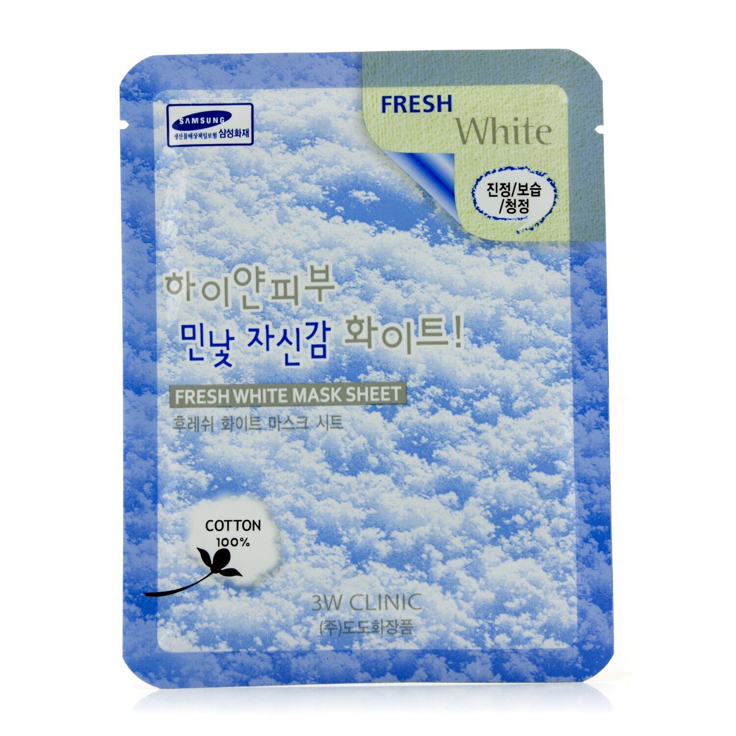 3W Clinic Mask Sheet - Fresh White 10pcs