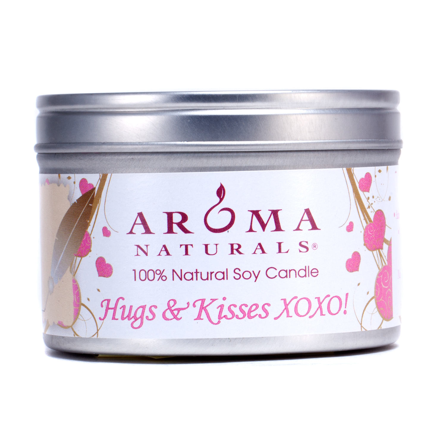 Aroma Naturals Vela de Soya 100% Natural - Hugs & Kisses XOXO! 6.5oz