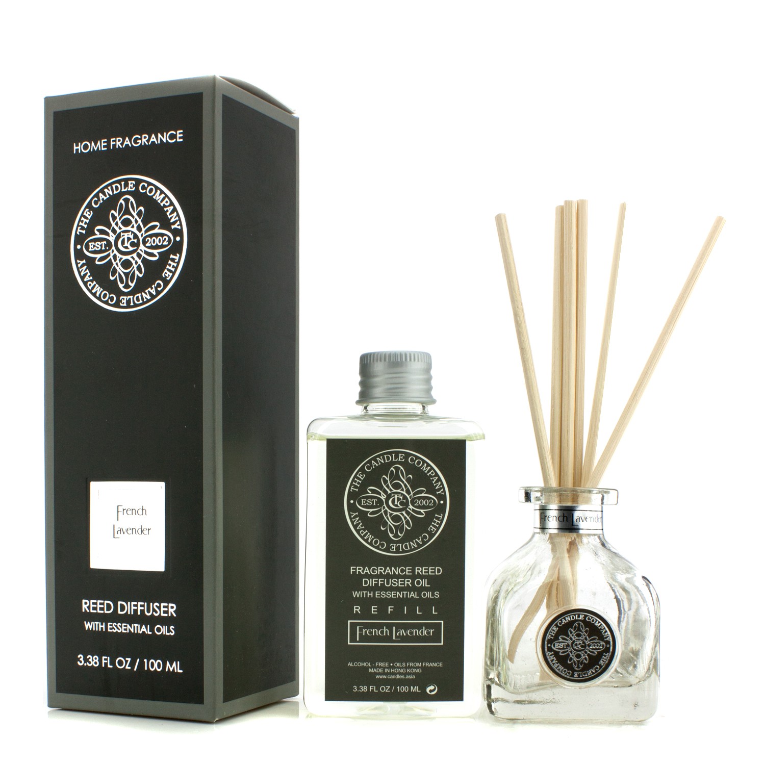 The Candle Company Reed Diffuser with Essential Oils - French Lavender 100ml/3.38oz