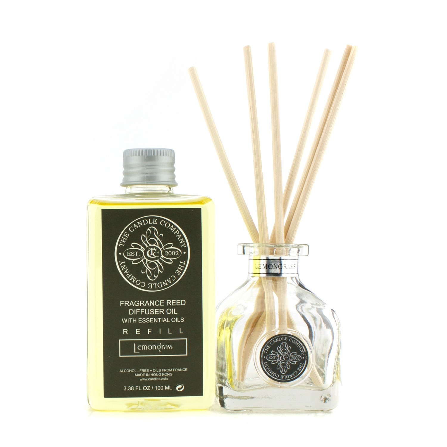 The Candle Company Reed Diffuser with Essential Oils - Lemongrass 100ml/3.38oz