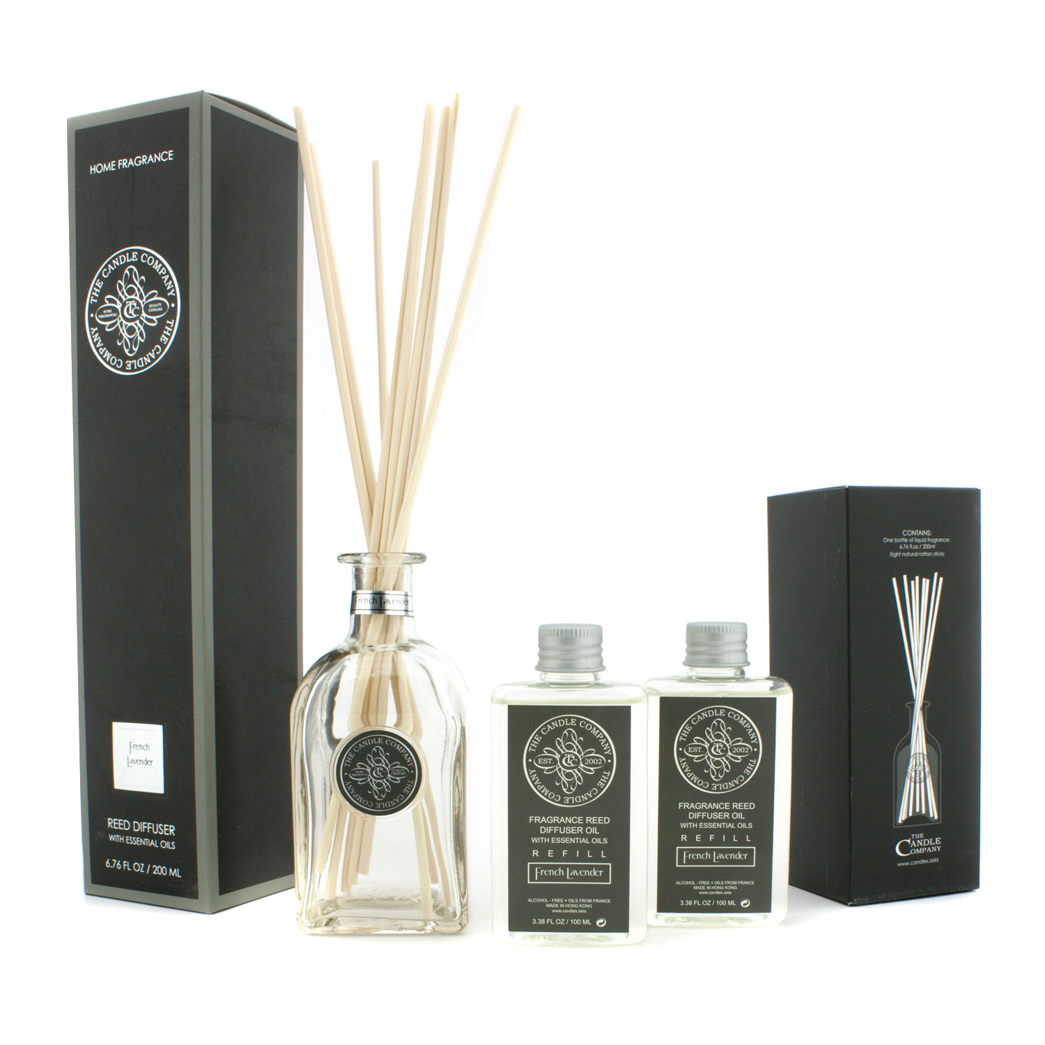 The Candle Company Reed Diffuser with Essential Oils - French Lavender 200ml/6.76oz