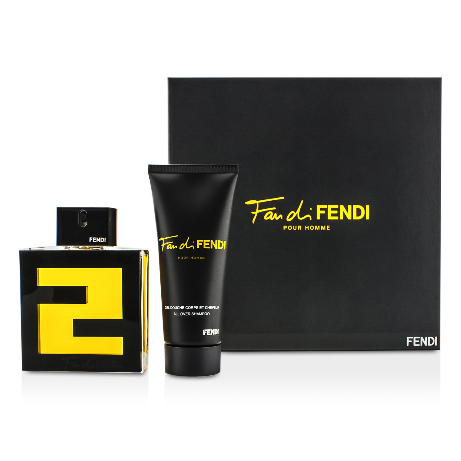 Fendi Fan Di Fendi Pour Homme Coffret: Eau De Toilette Spray 100ml/3.3oz + All Over Shampoo 100ml/3.3oz 2pcs