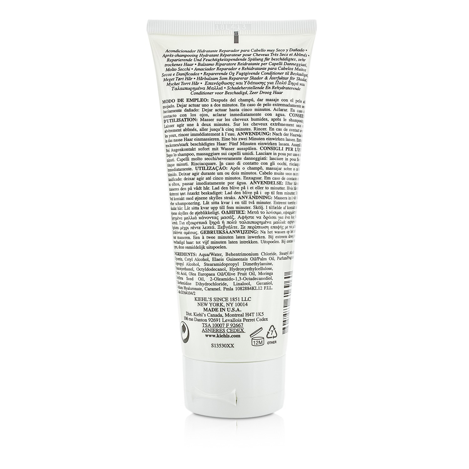 Kiehl's Damage Repairing & Rehydrating Conditioner (For Damaged, Very Dry Hair) 200ml/6.8oz