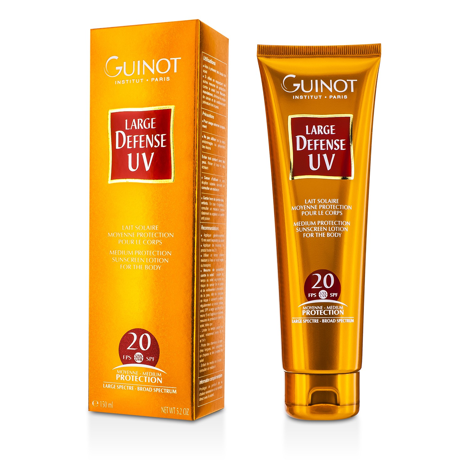 기노 Guinot Large Defense UV Sunscreen Lotion SPF20 (For Body) 150ml/5.2oz