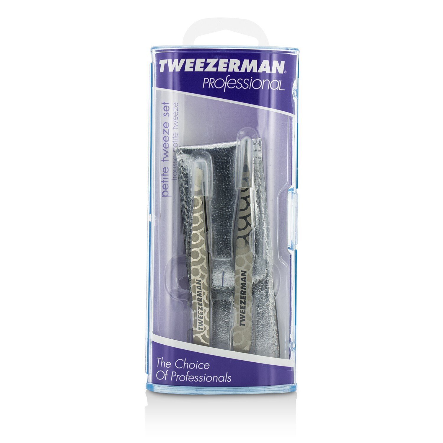 Tweezerman Professional Petite Tweeze Set: Slant Tweezer + Point Tweezer 2pcs