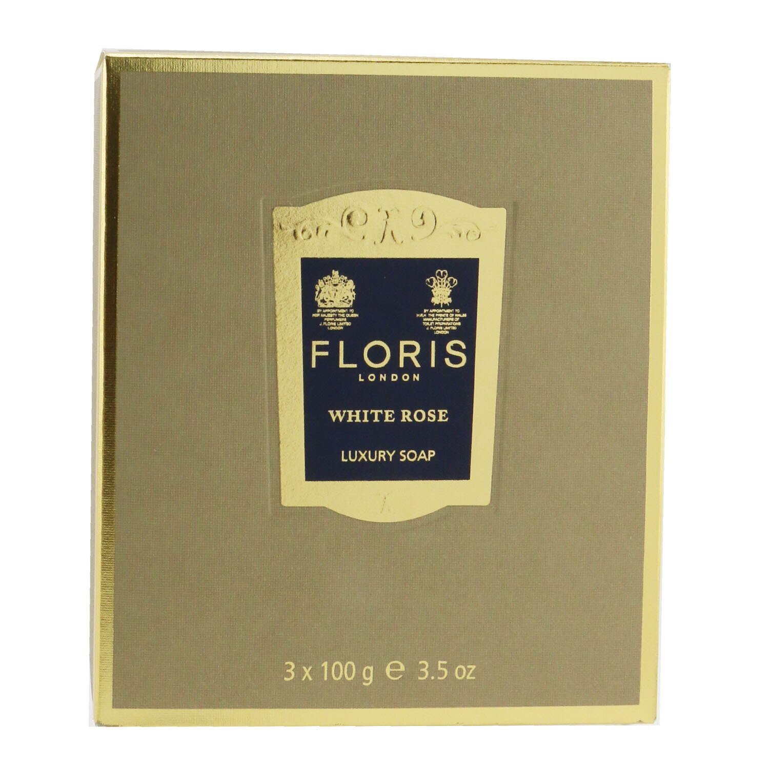 Floris صابون فاخر White Rose 3x100g/3.5oz