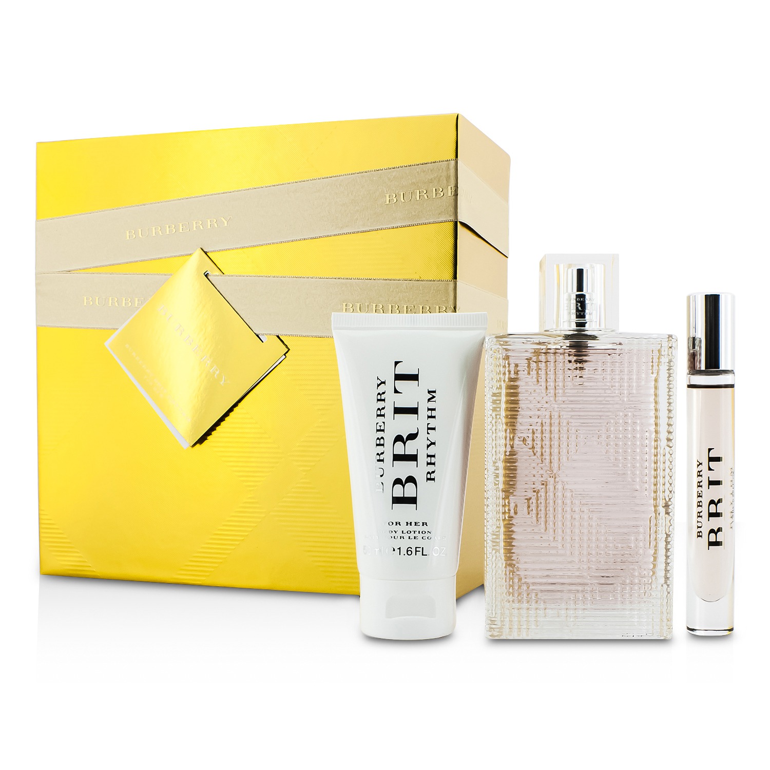 Burberry Brit Rhythm Coffret: Eau De Toilette Spray 90ml/3oz + Eau De Toilette Roll On 7.5ml/0.25oz + Body Lotion 50ml/1.6oz 3pcs