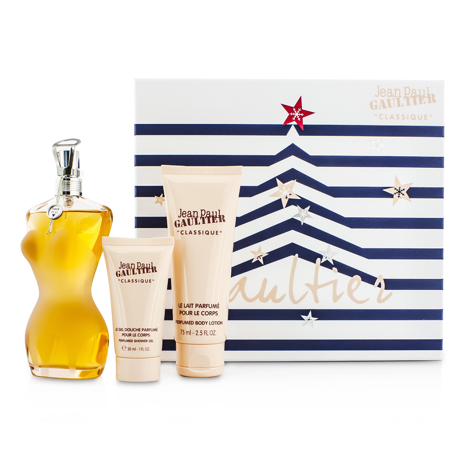 Jean Paul Gaultier Le Classique Coffret: Eau De Toilette Spray 100ml/3.3oz + Body Lotion 75ml/2.5oz + Shower Gel 30ml/1oz 3pcs