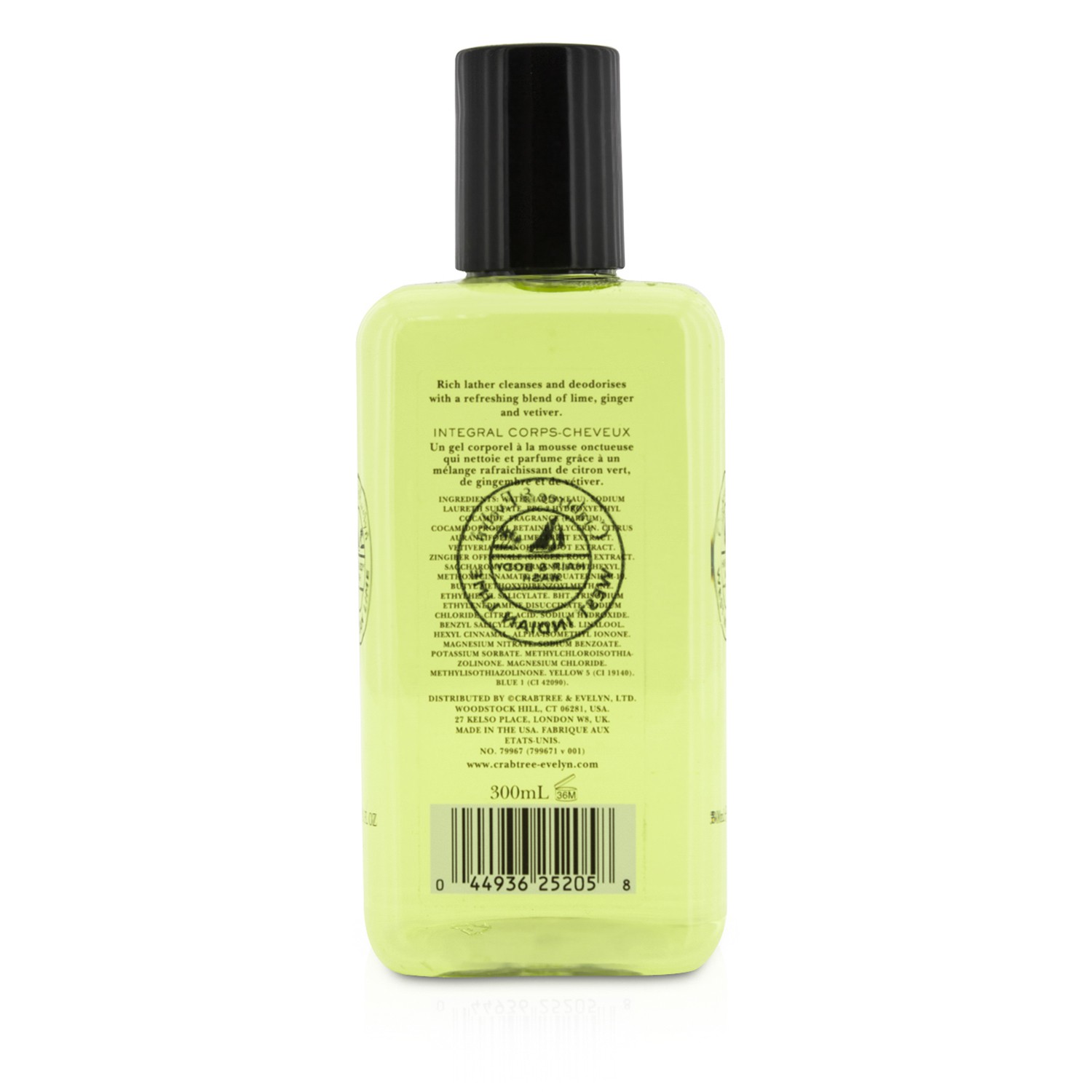 Crabtree & Evelyn West Indian Lime Καθαριστικό Μαλλιών και Σώματος 300ml/10.1oz