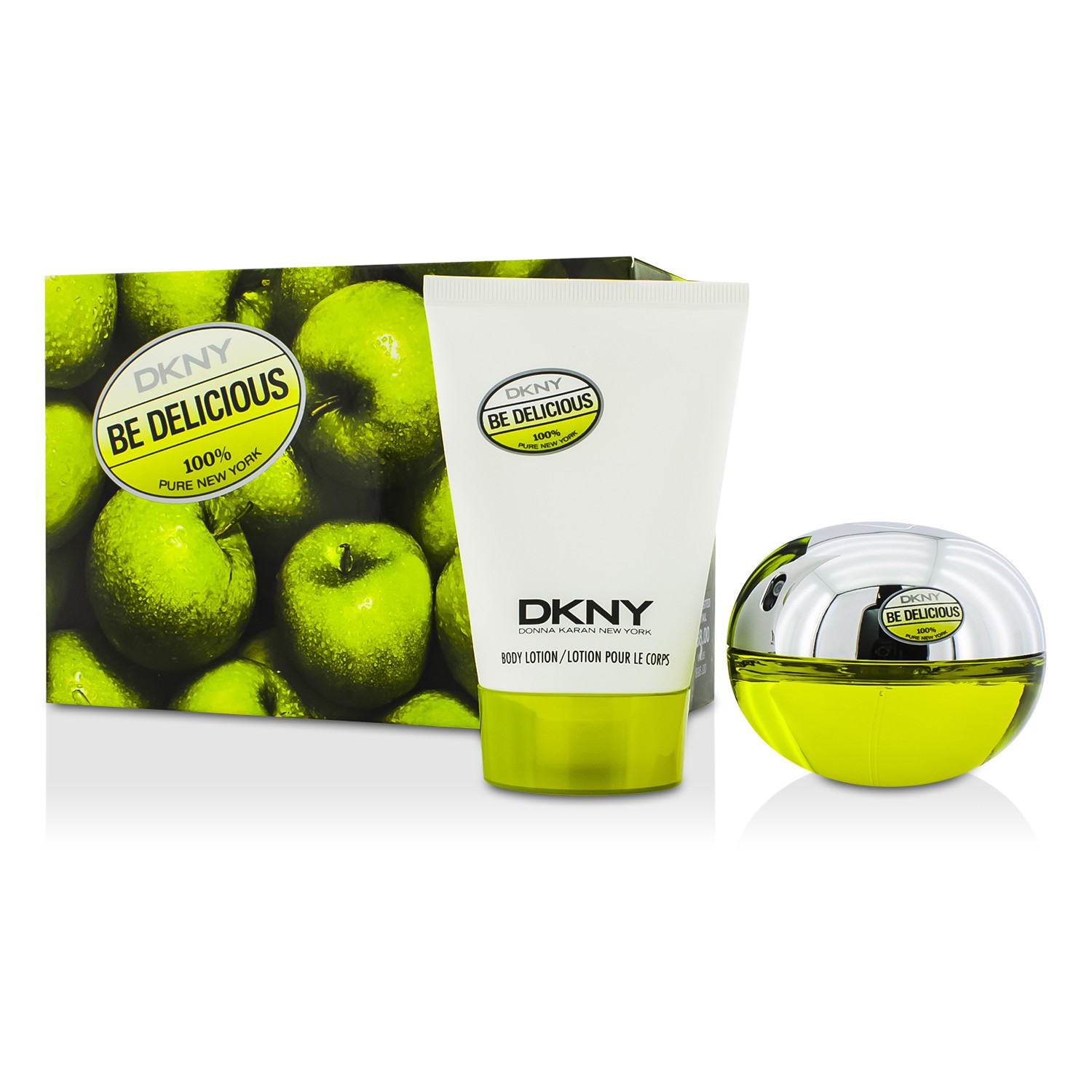 DKNY Be Delicious مجموعة: أو دو برفام سبراي 50مل/1.7أوقية + لوشن الجسم 100مل/3.4أوقية 2pcs