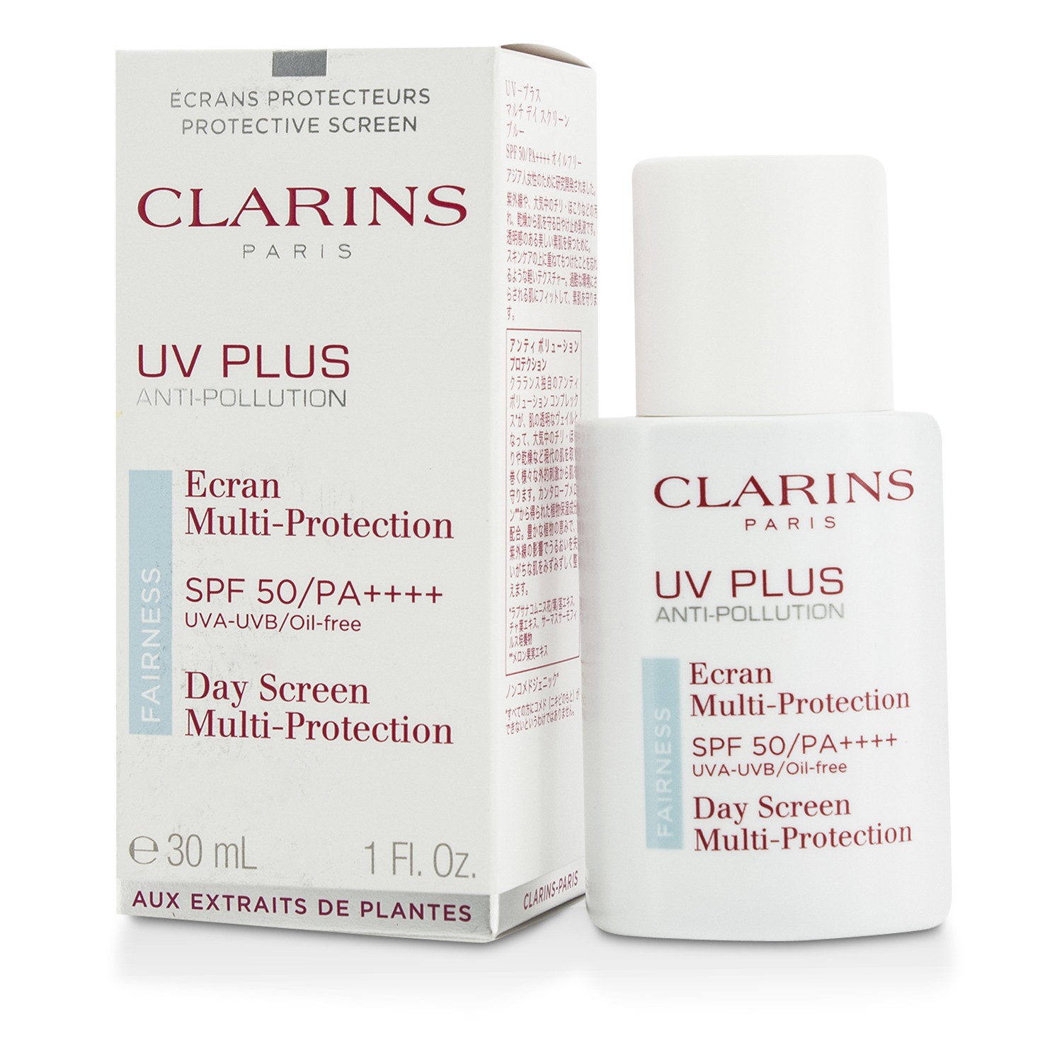 Clarins UV Plus Anti-Pollution Day Screen Multi-Protection SPF 50/PA++++ Fairness 30ml/1oz